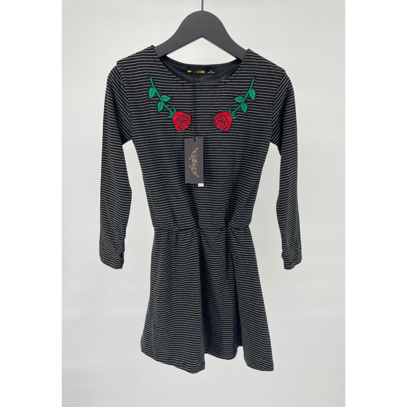 Jurk Zwart Rozen Maat 122