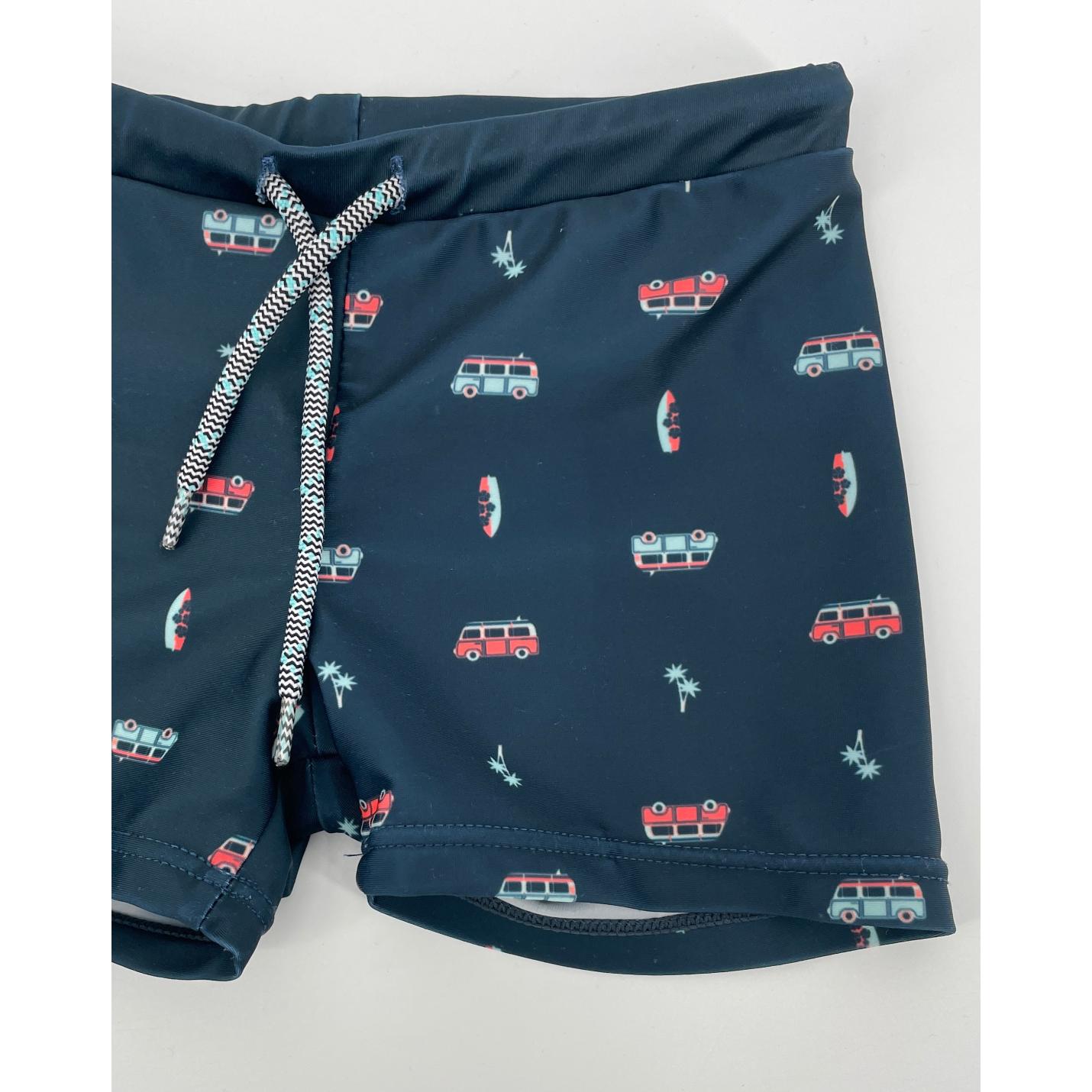 Zwembroek Donkerblauw Print Maat 110 / 116; Afbeelding: 3