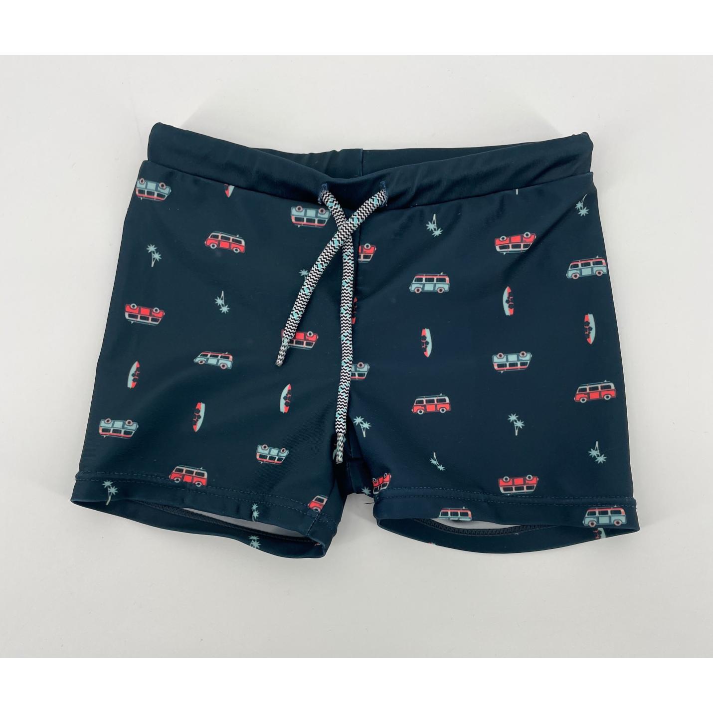 Zwembroek Donkerblauw Print Maat 110 / 116