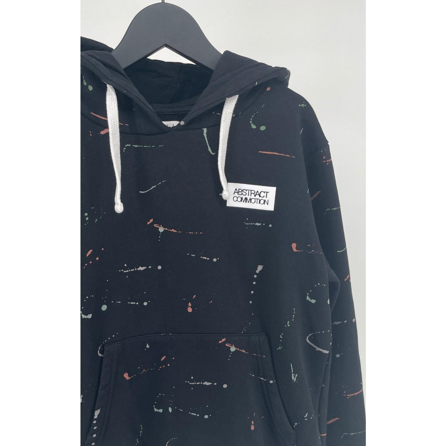 Hoodie Zwart Verfspetters Maat 140 / 146; Afbeelding: 3