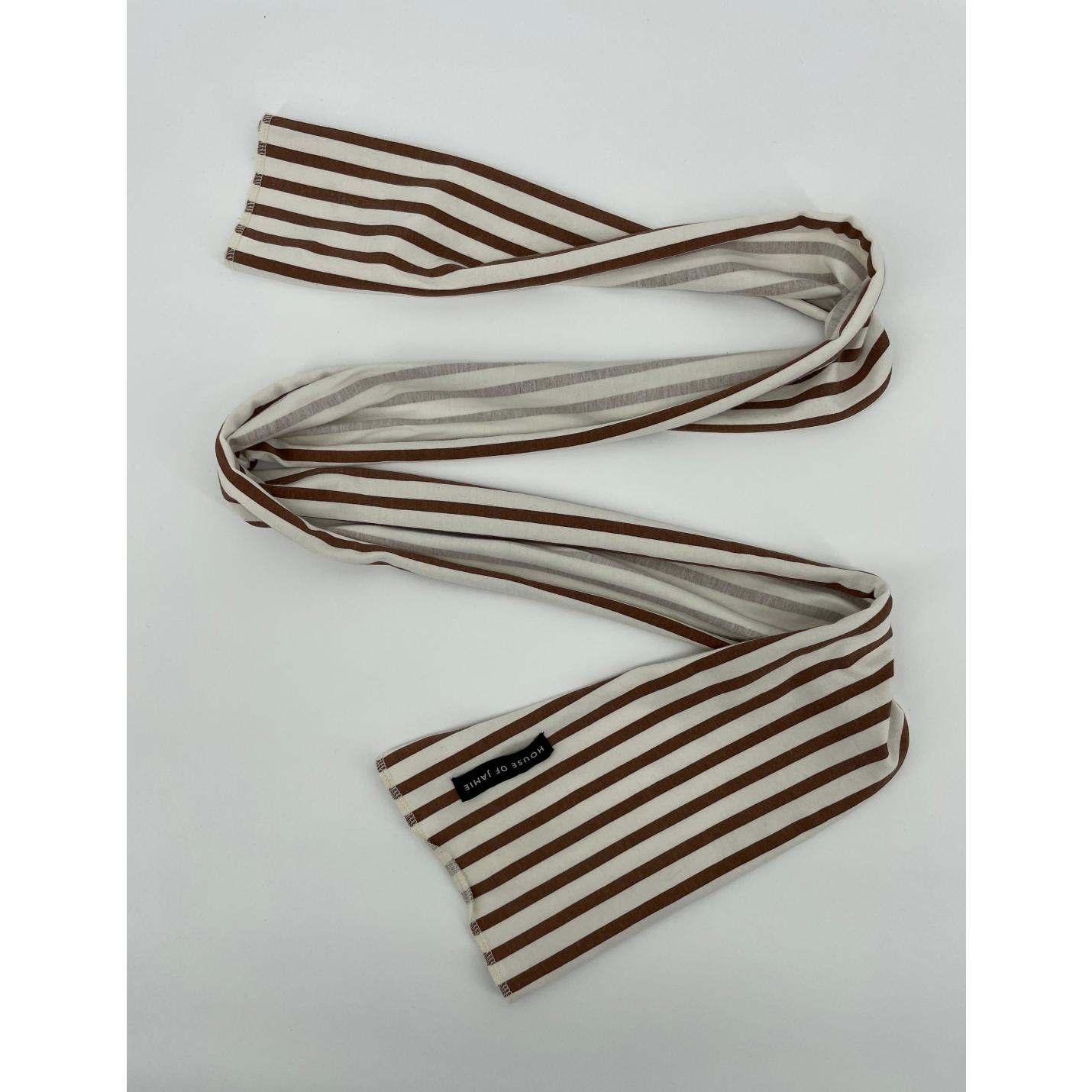 Sjaal Beige Bruine Strepen