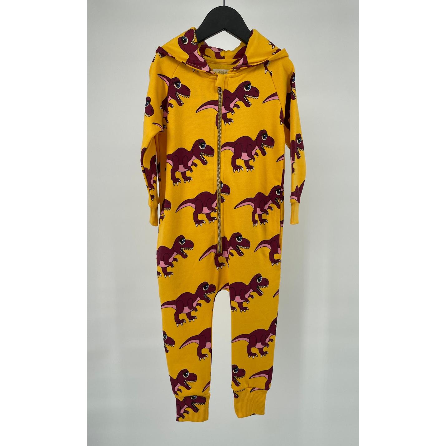Jumpsuit Capuchon Geel Dino Print - 86 / 92 - Nieuw; Afbeelding: 3