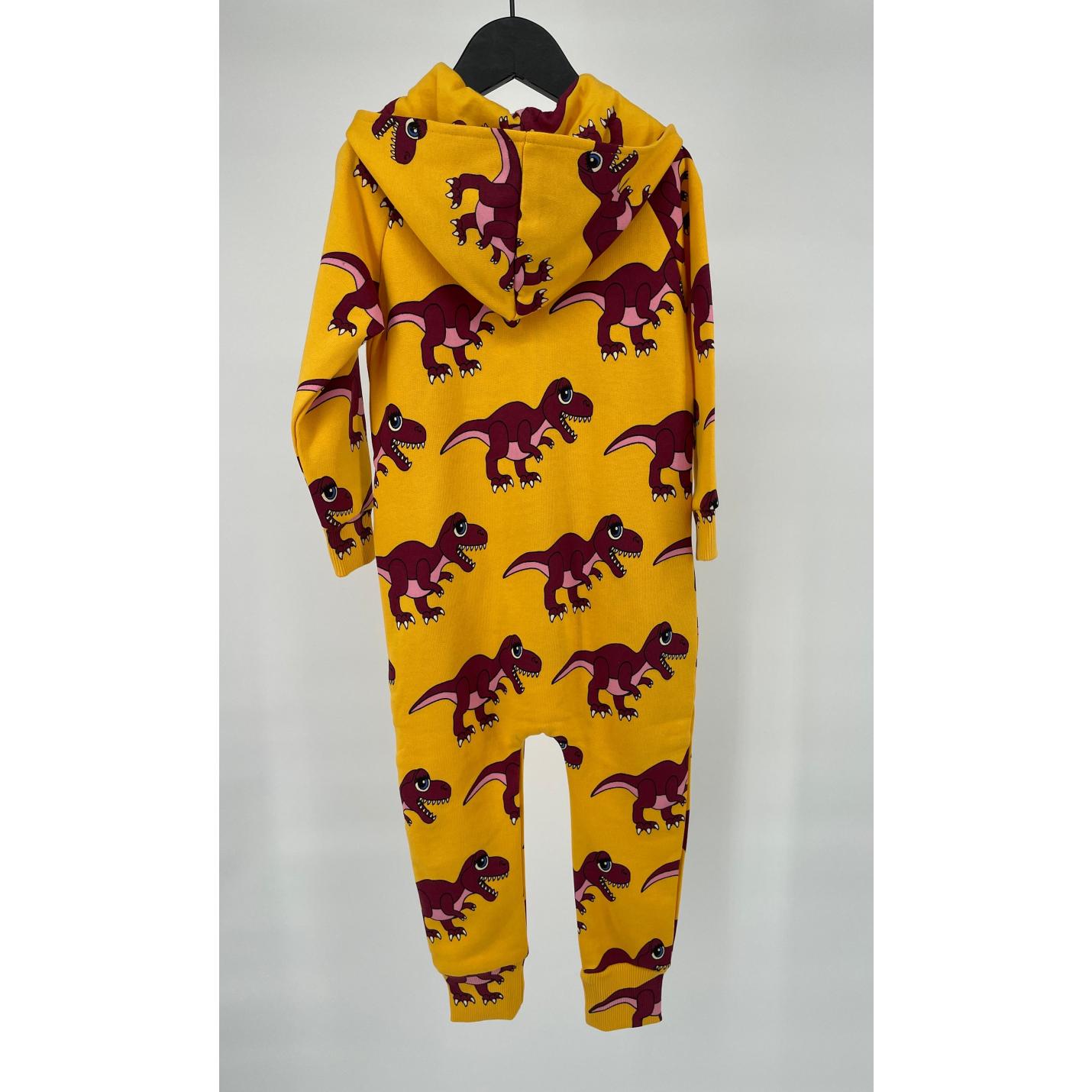 Jumpsuit Capuchon Geel Dino Print - 86 / 92 - Nieuw; Afbeelding: 4