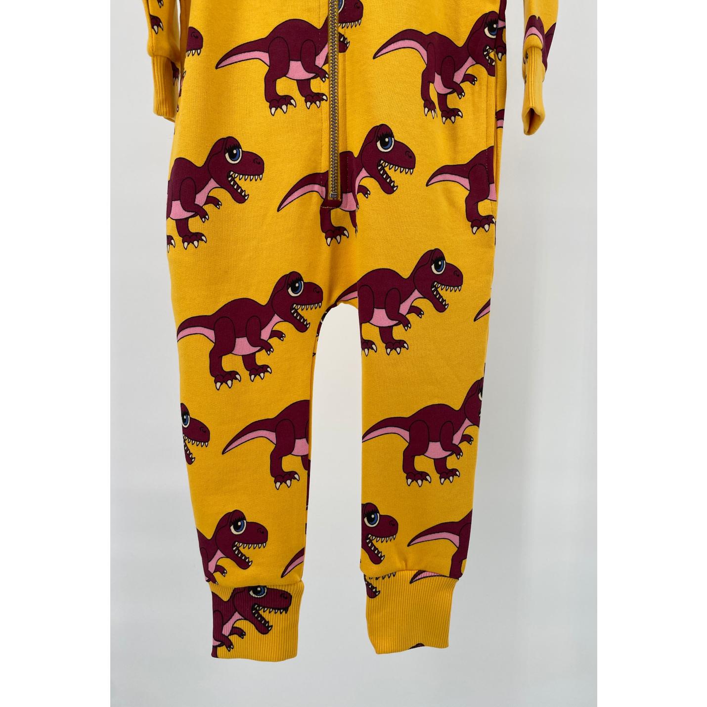 Jumpsuit Capuchon Geel Dino Print - 86 / 92 - Nieuw; Afbeelding: 6