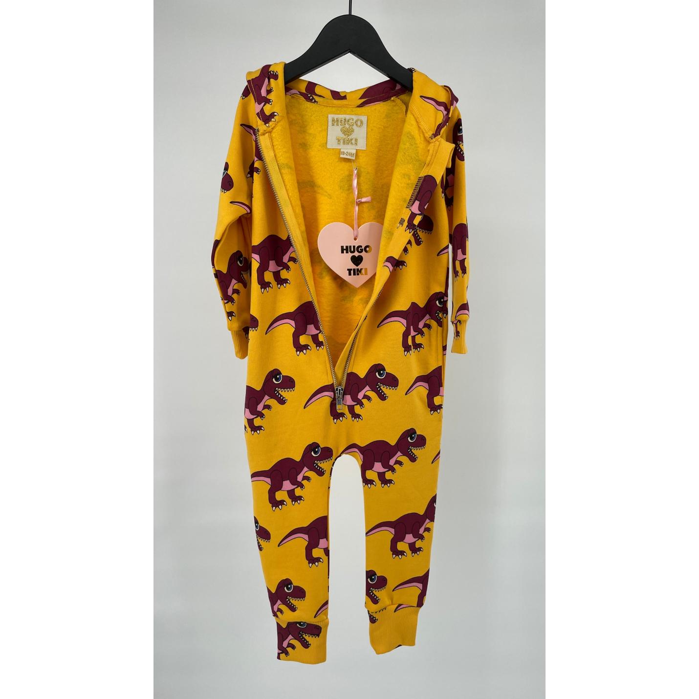 Jumpsuit Capuchon Geel Dino Print - 86 / 92 - Nieuw; Afbeelding: 8