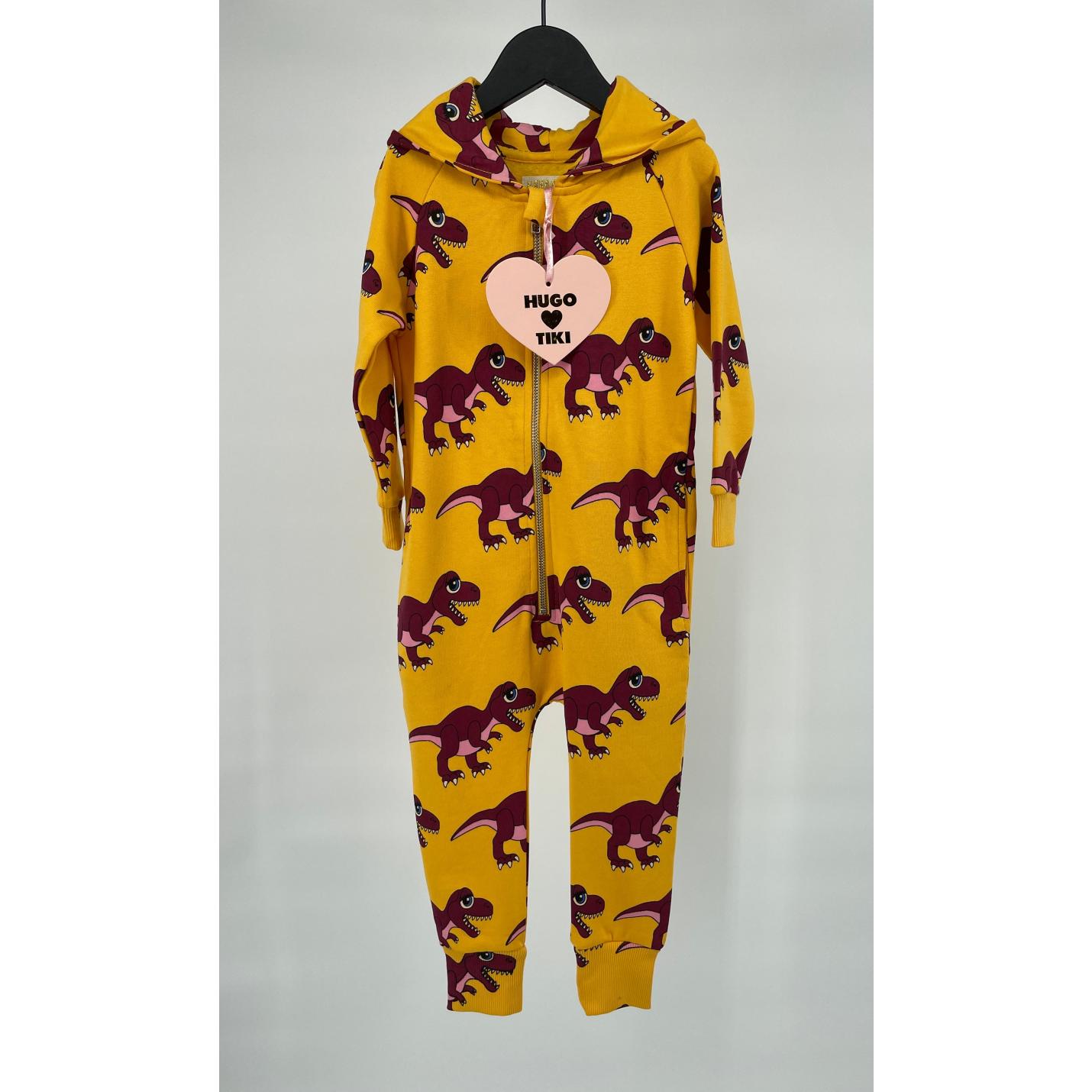 Jumpsuit Capuchon Geel Dino Print - 86 / 92 - Nieuw