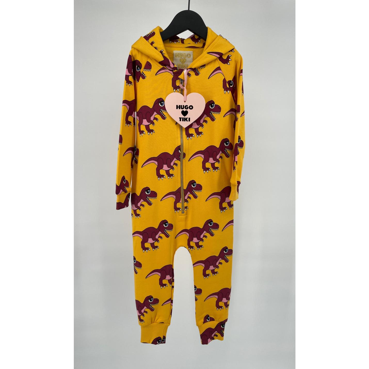 Jumpsuit Capuchon Geel Dino Print - 86 / 92 - Nieuw; Afbeelding: 9