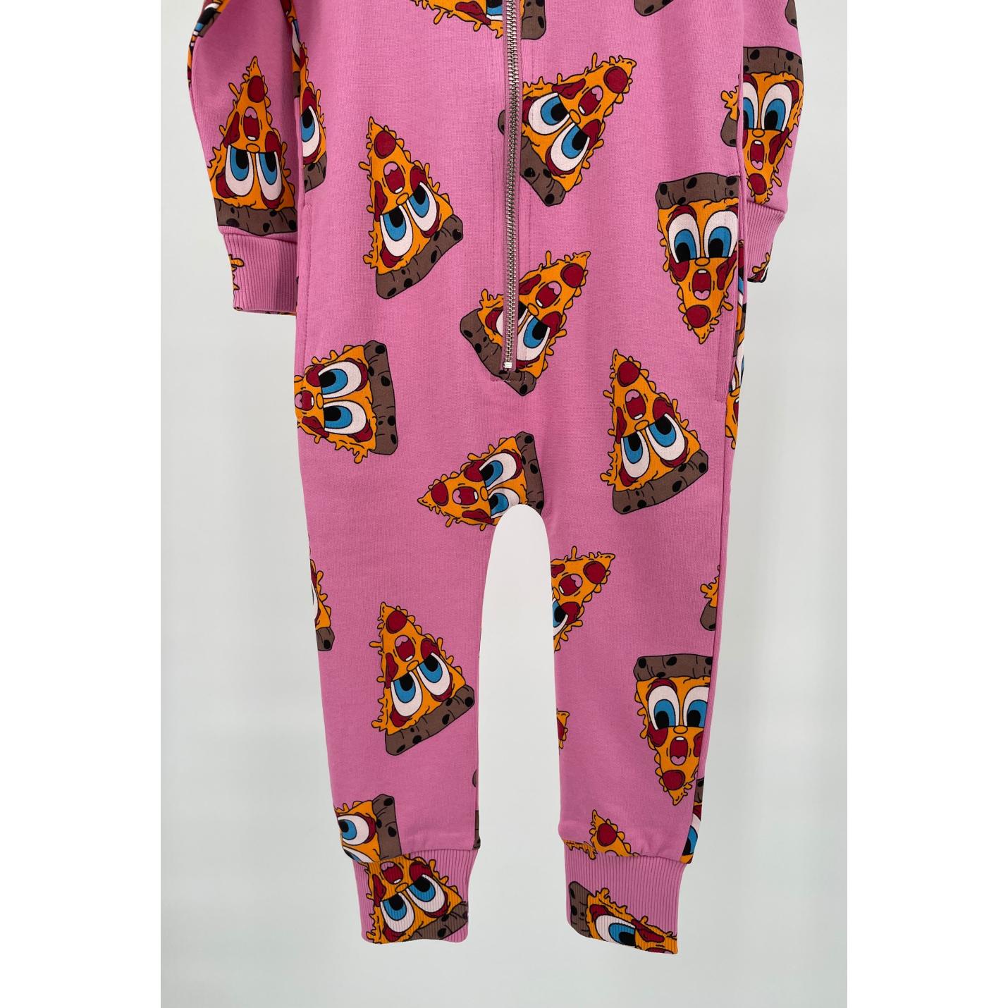 Jumpsuit Capuchon Roze Pizza Punten Print - 86 / 92 - Nieuw; Afbeelding: 6