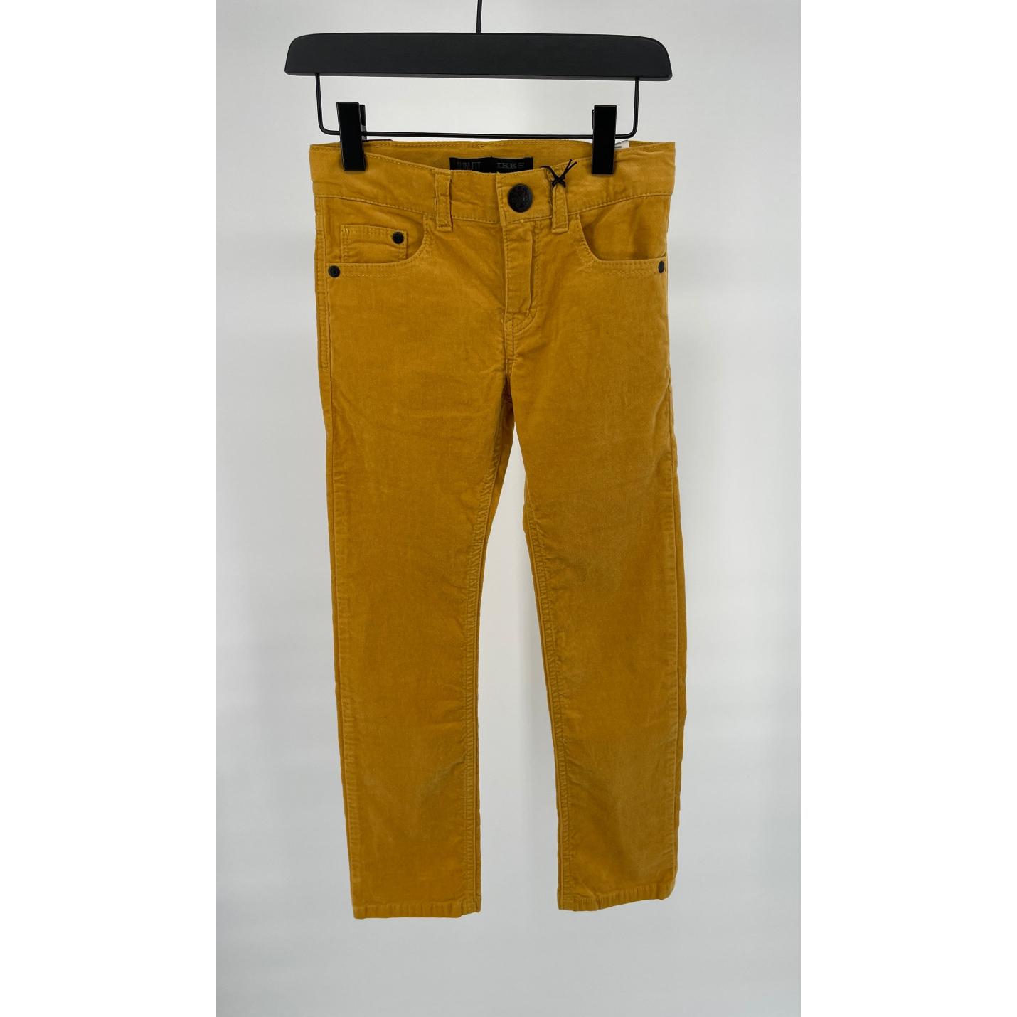 Broek Velours Geel Slim Fit Maat 122; Afbeelding: 2