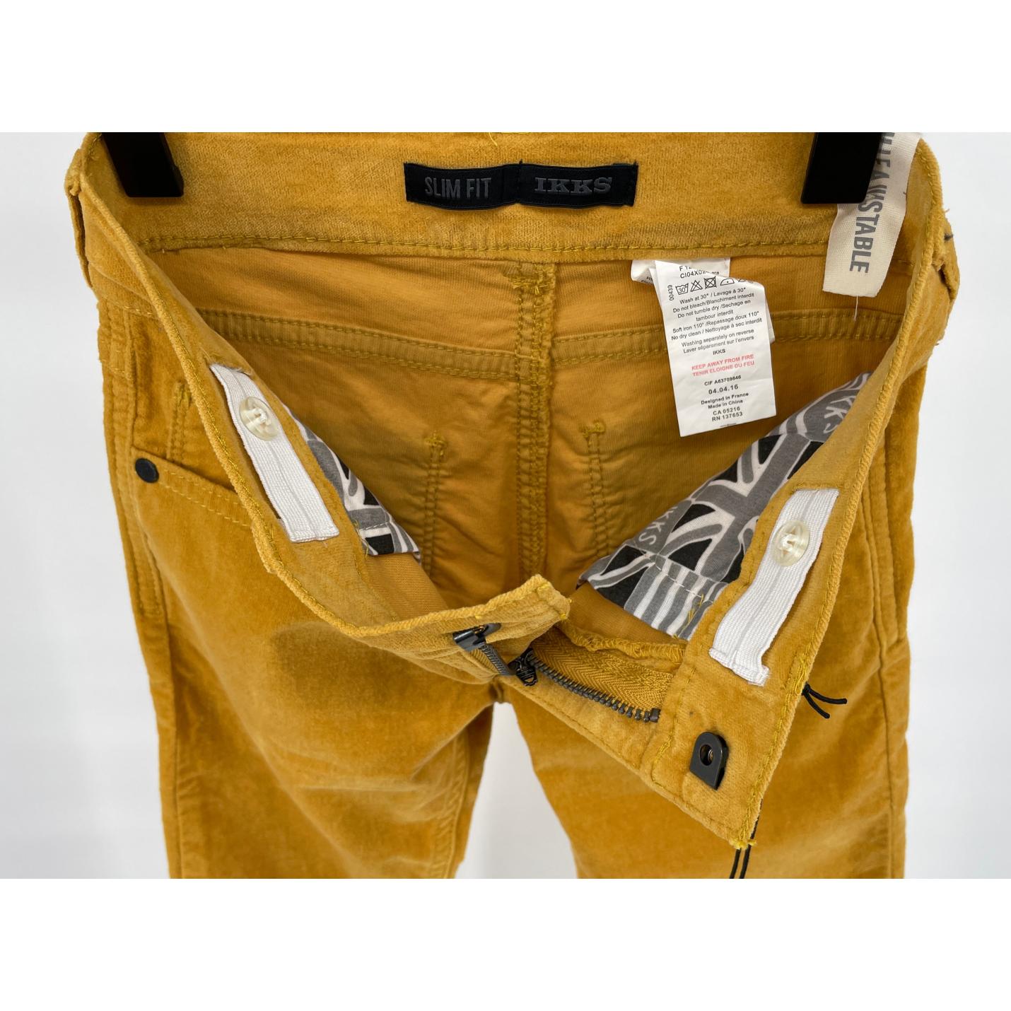 Broek Velours Geel Slim Fit Maat 122; Afbeelding: 6