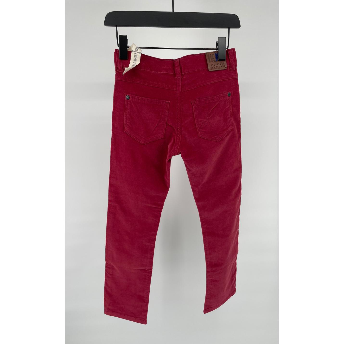 Broek Velours Rood Slim Fit Maat 122; Afbeelding: 3