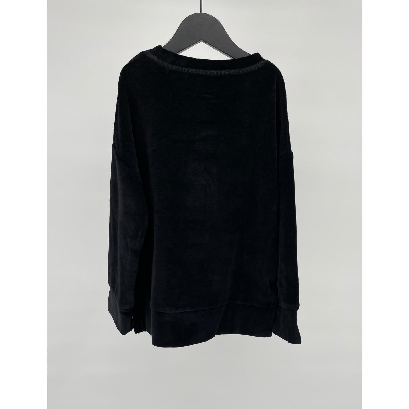 Trui Velours Zwart Maat 110 / 116; Afbeelding: 3