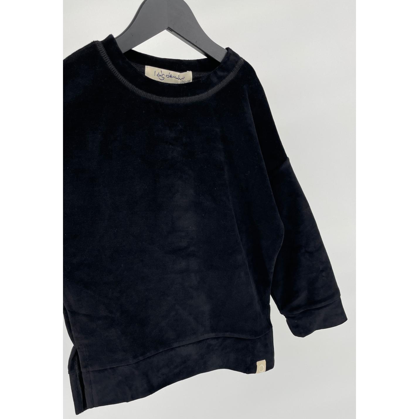 Trui Velours Zwart Maat 110 / 116; Afbeelding: 4