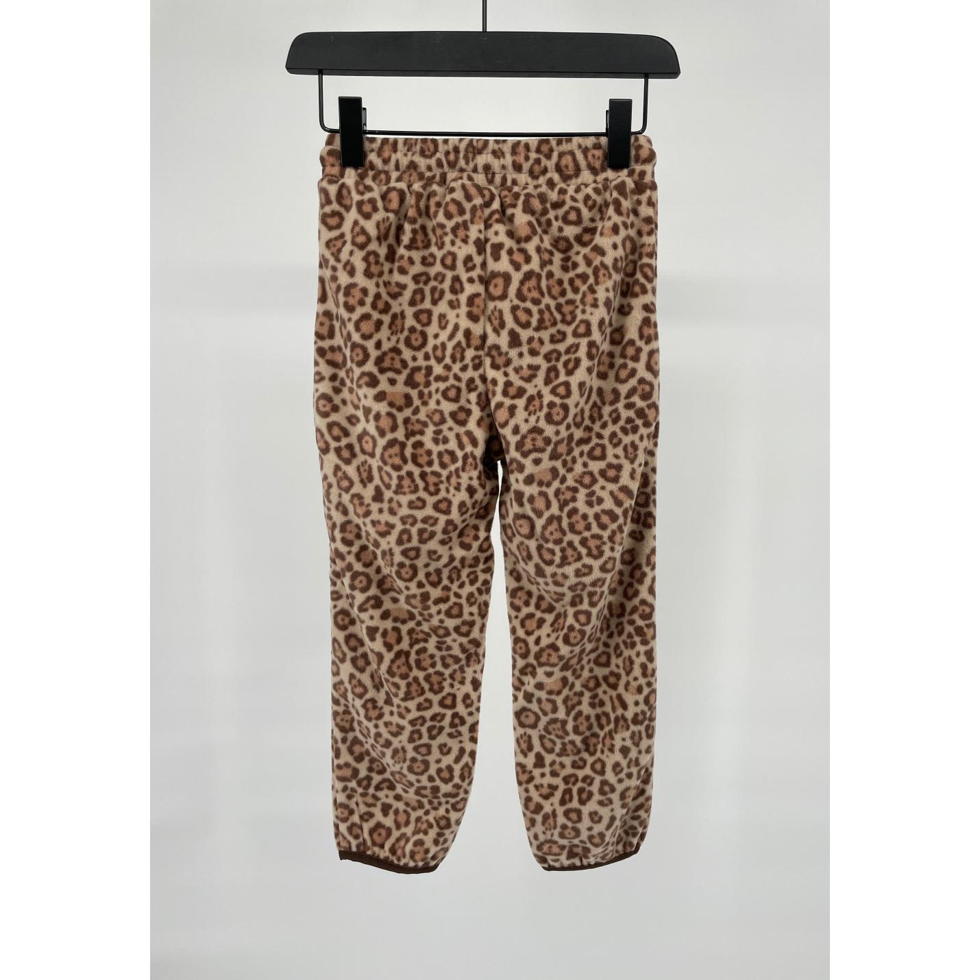 Joggingbroek Fleece Bruin Luipaard Maat 98; Afbeelding: 3