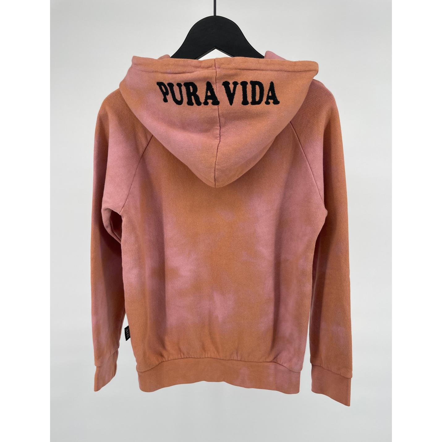 Hoodie Roze Oranje Tie Dye Maat 116 / 122; Afbeelding: 3