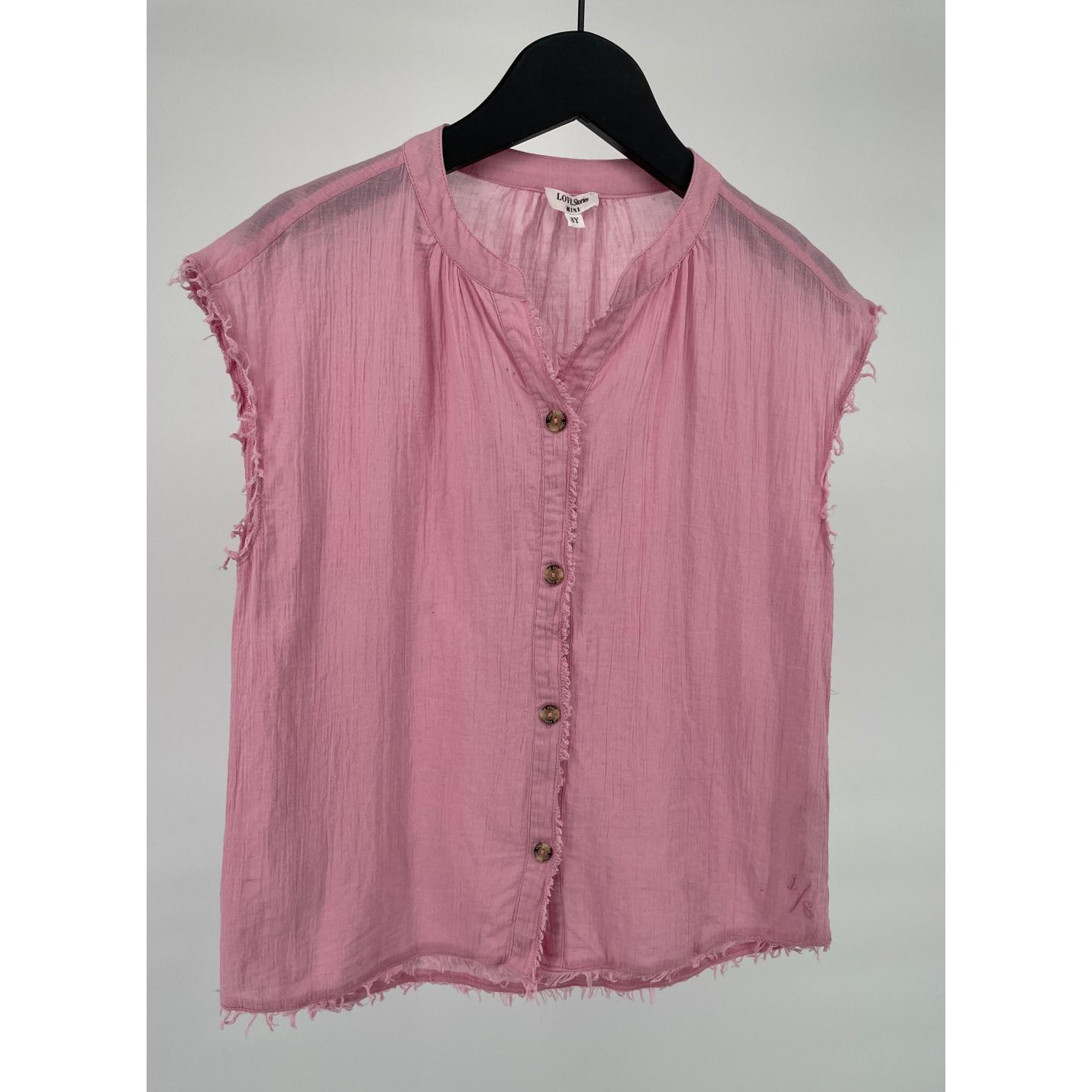 Blouse Mouwloos Roze Maat 128