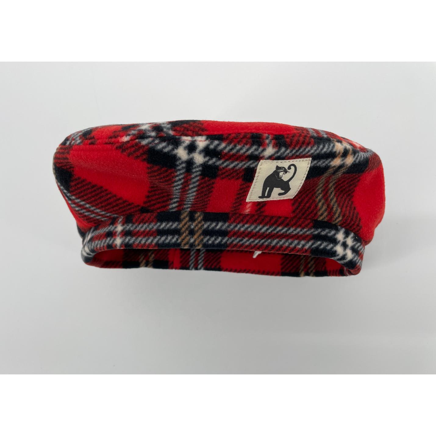 Hoed Baret Rood Geruit Fleece - 48-50 - Nieuw; Afbeelding: 3