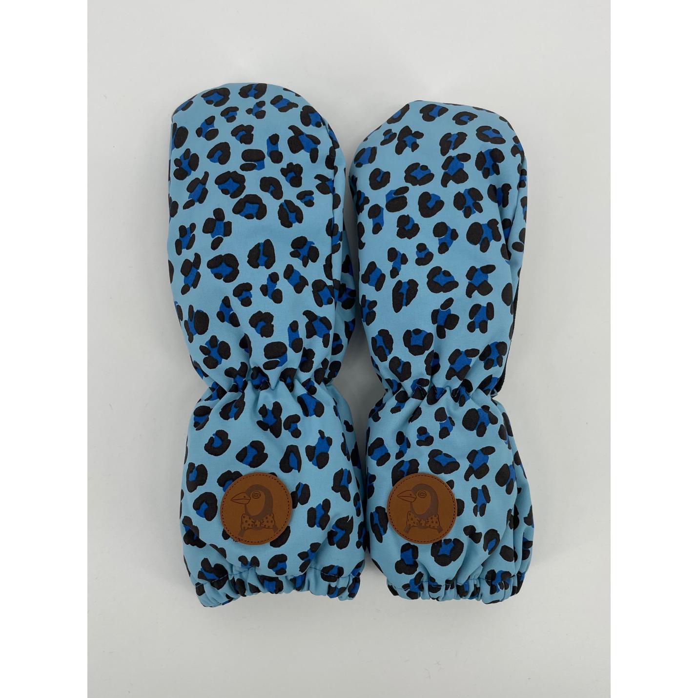 Handschoenen Blauw Luipaard Maat 8 - 11 Jaar