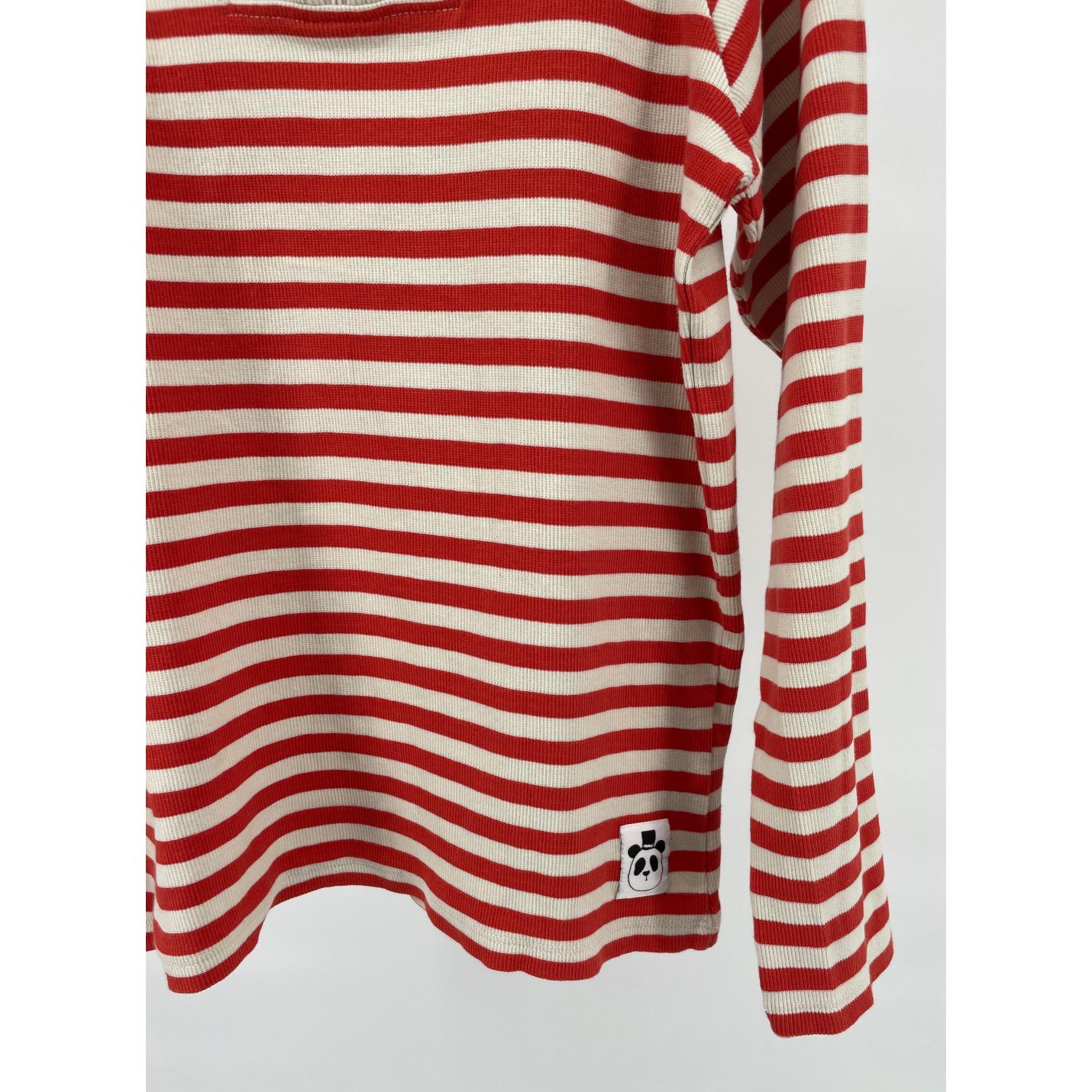 Rib Pully Oranje Beige Streep Maat 140 / 146; Afbeelding: 3