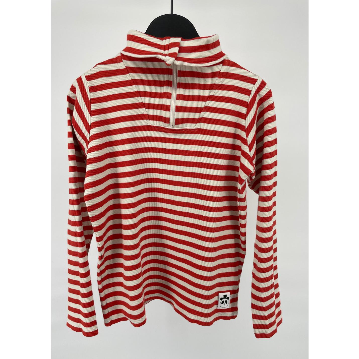 Rib Pully Oranje Beige Streep Maat 140 / 146; Afbeelding: 4