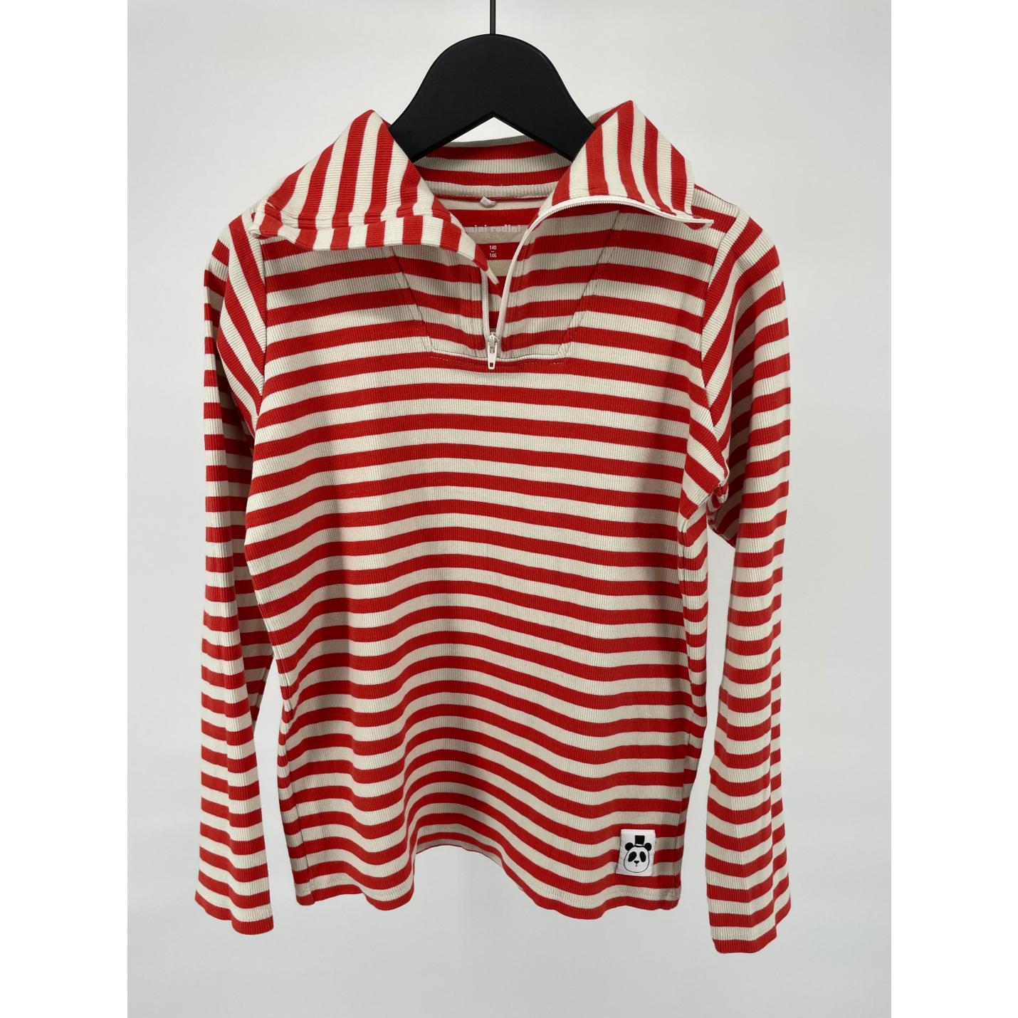Rib Pully Oranje Beige Streep Maat 140 / 146; Afbeelding: 6