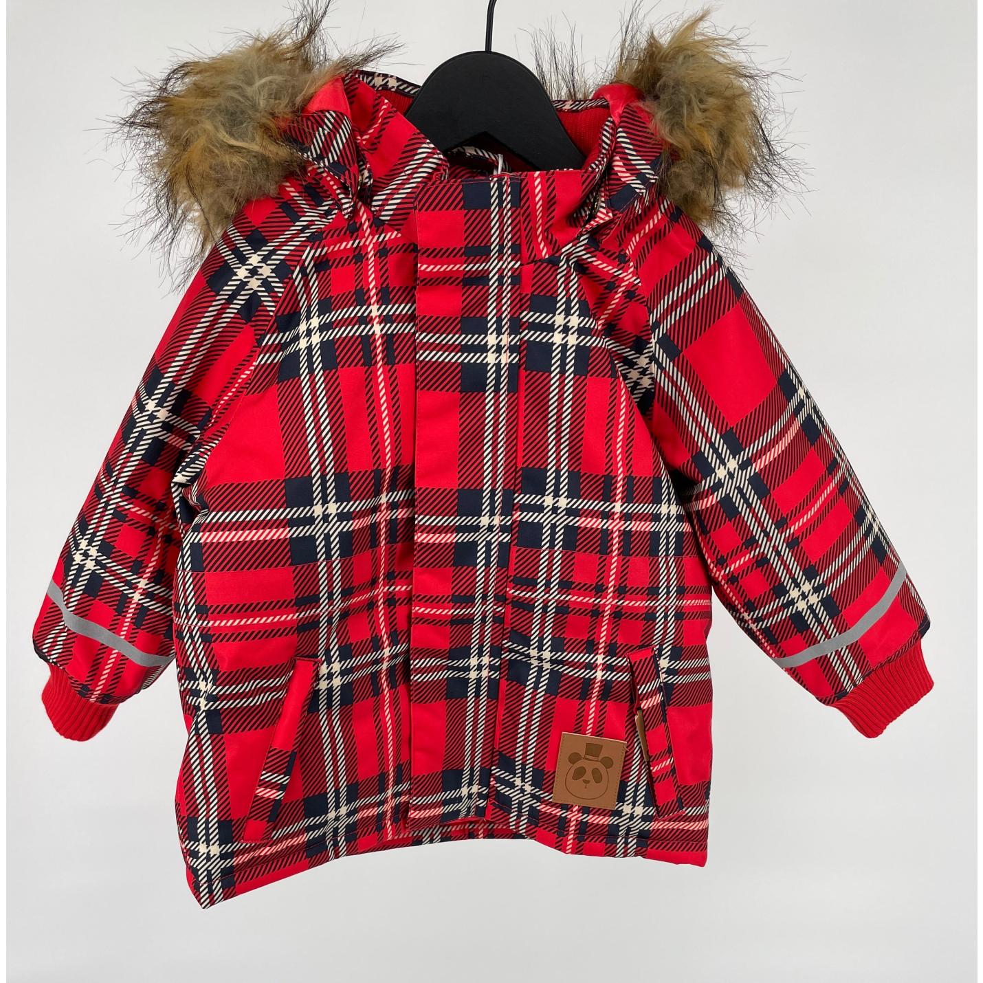 Winterjas K2 Parka Rood Geruit Maat 80 / 86; Afbeelding: 2