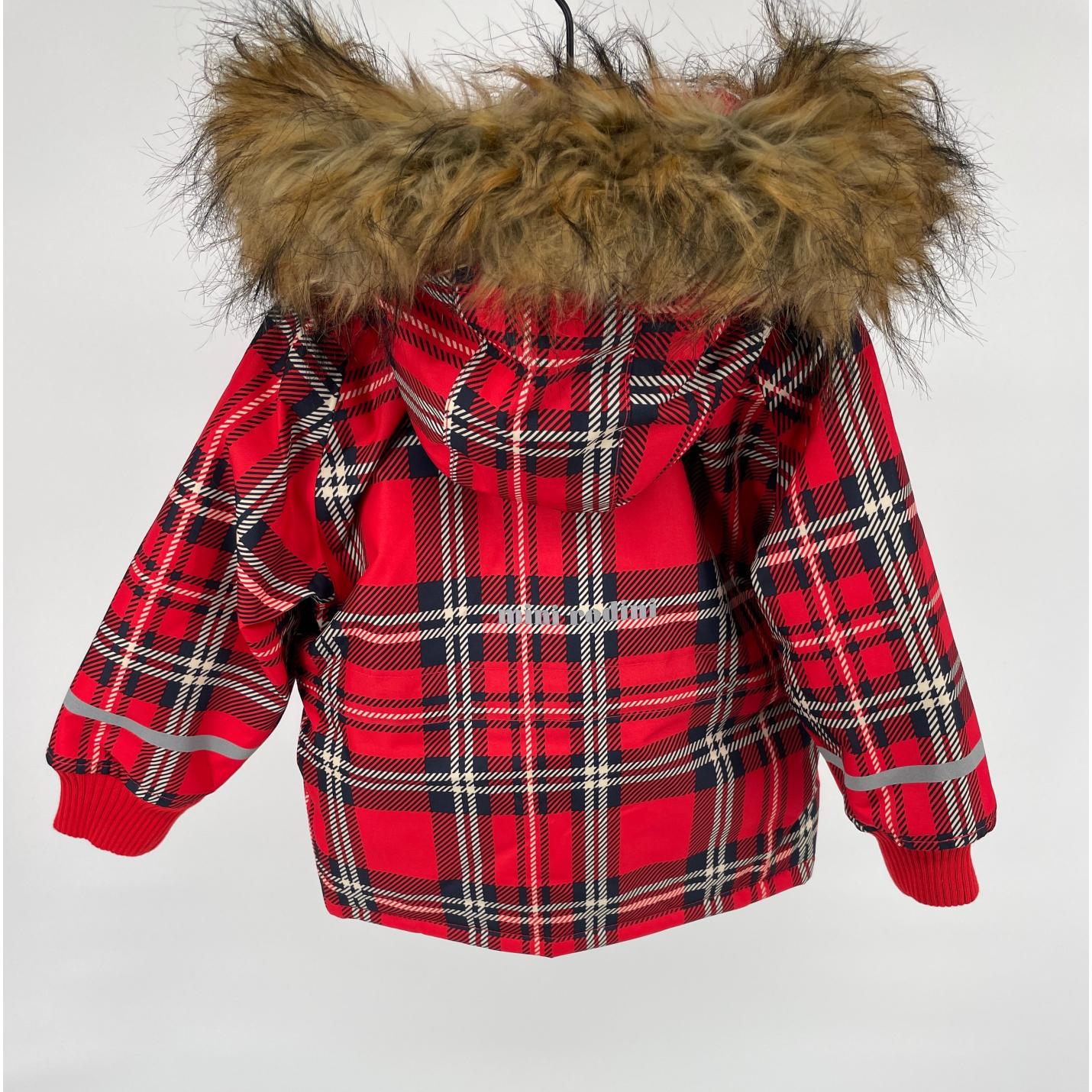 Winterjas K2 Parka Rood Geruit Maat 80 / 86; Afbeelding: 3
