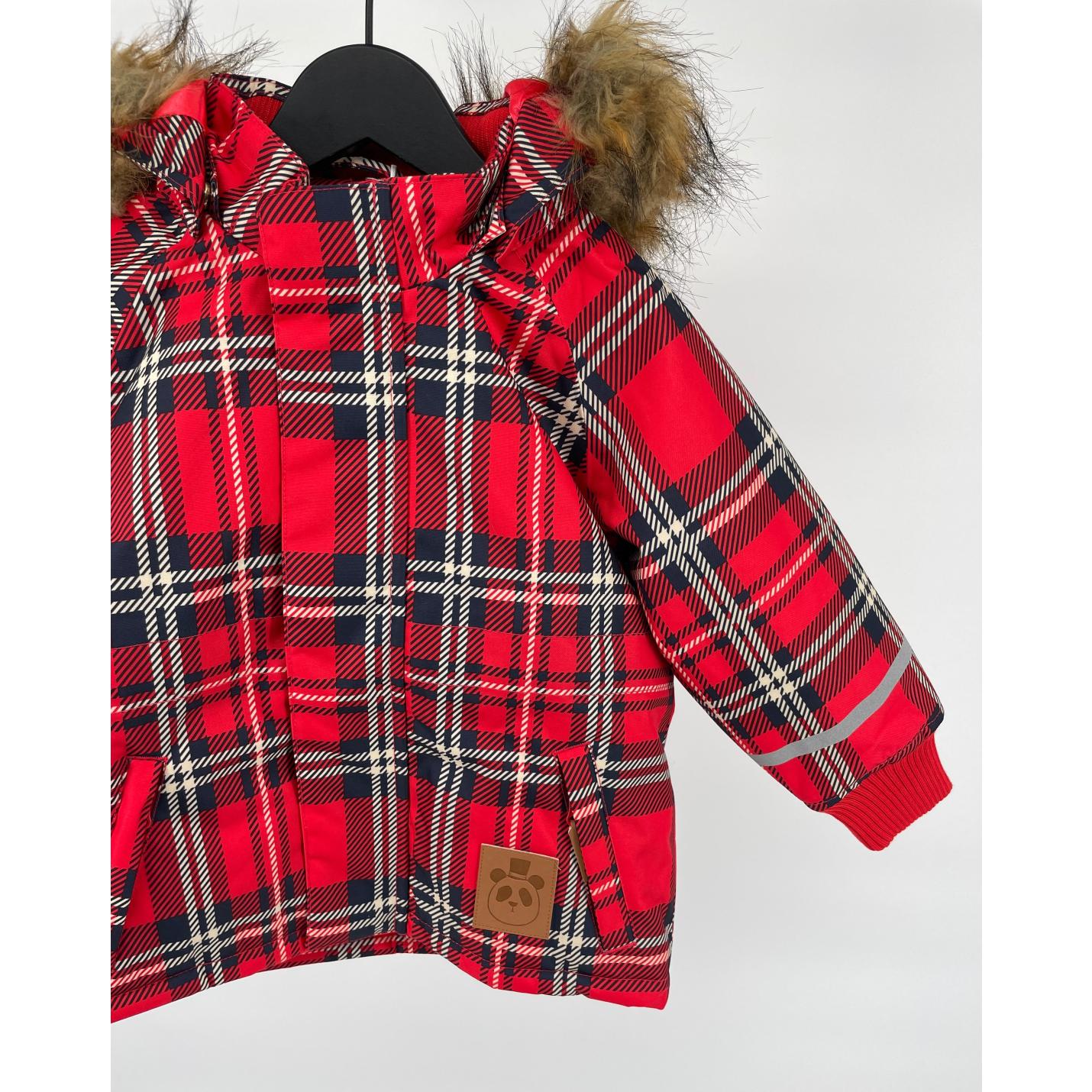 Winterjas K2 Parka Rood Geruit Maat 80 / 86; Afbeelding: 4