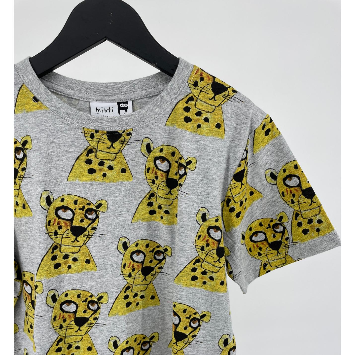 T-shirt Grijs met Cheetahs Maat 152; Afbeelding: 4