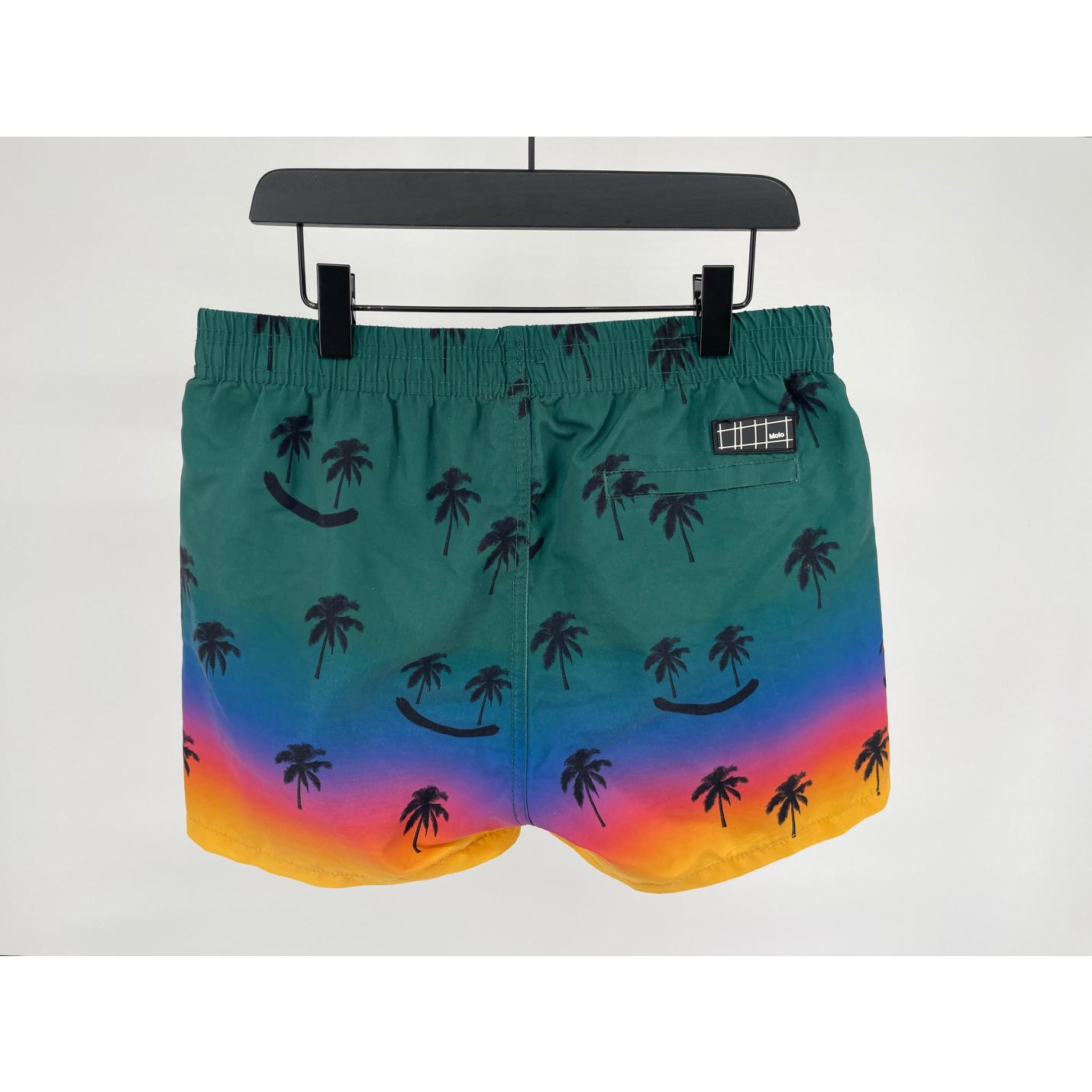 Zwembroek Multicolor Regenboog Palmbomen Print Maat 146 / 152; Afbeelding: 2