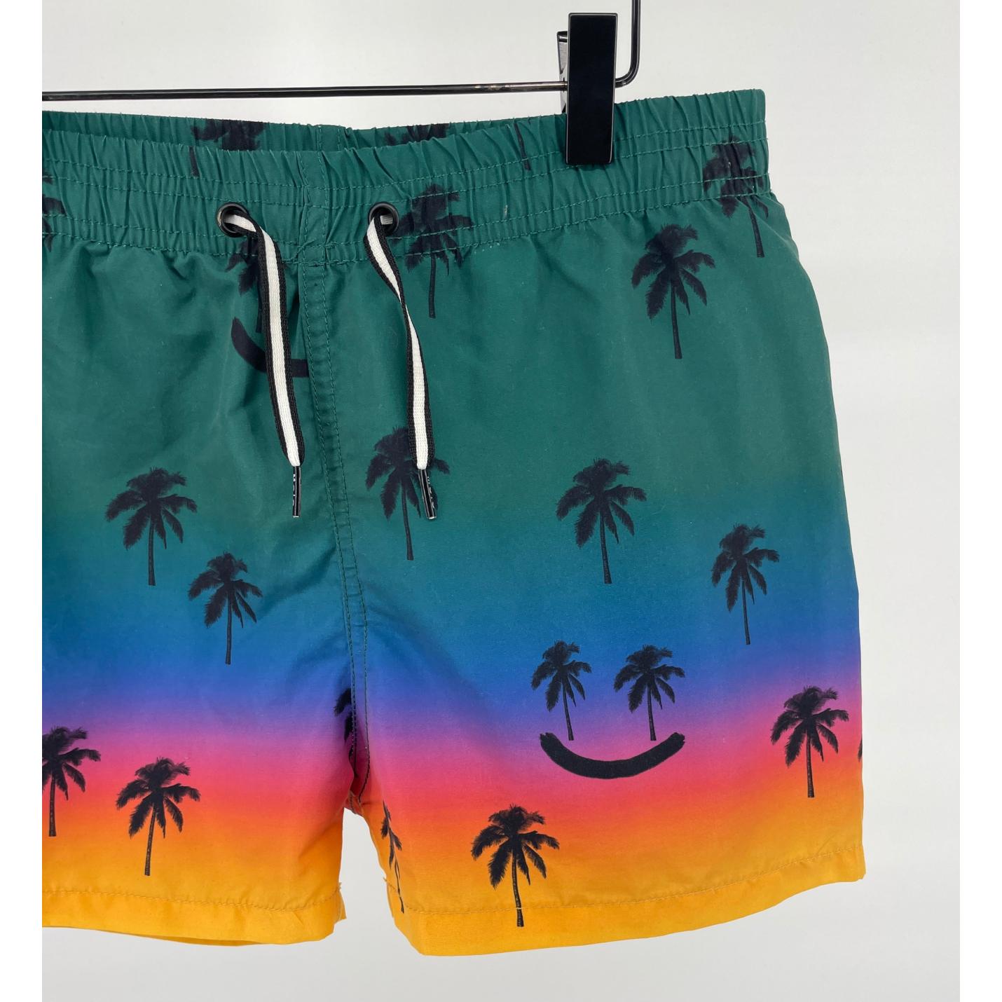 Zwembroek Multicolor Regenboog Palmbomen Print Maat 146 / 152; Afbeelding: 3