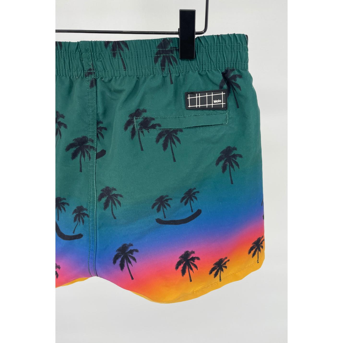 Zwembroek Multicolor Regenboog Palmbomen Print Maat 146 / 152; Afbeelding: 4