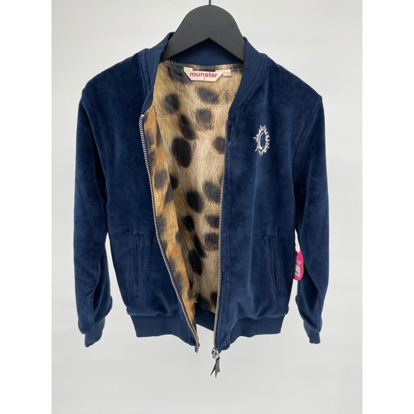 Vest Donkerblauw Velours Maan Wolk Maat 116; Afbeelding: 6