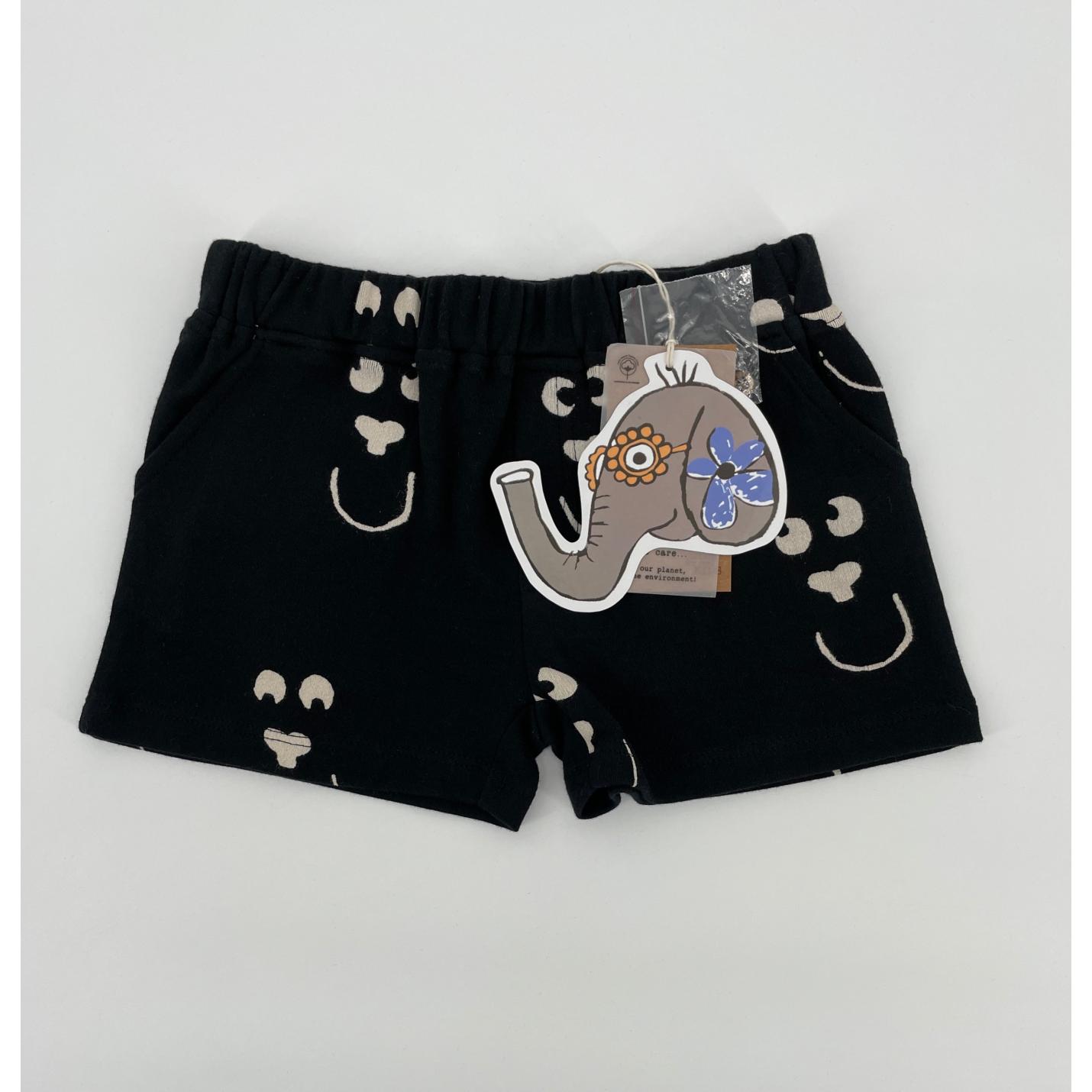 Korte Broek Zwart Apen Gezichtjes - 98 / 104 - Nieuw; Afbeelding: 7