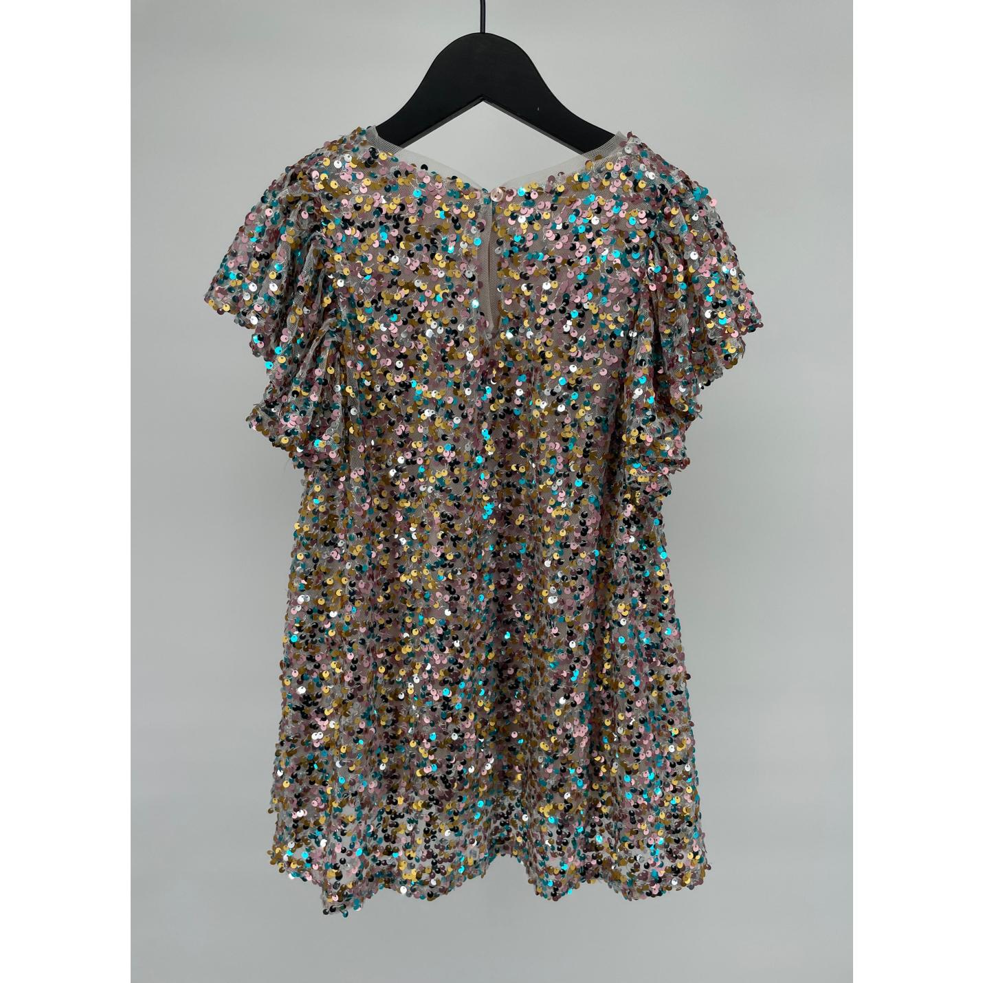 Jurk Multi Color Pailletten Feestelijk Maat 104; Afbeelding: 2