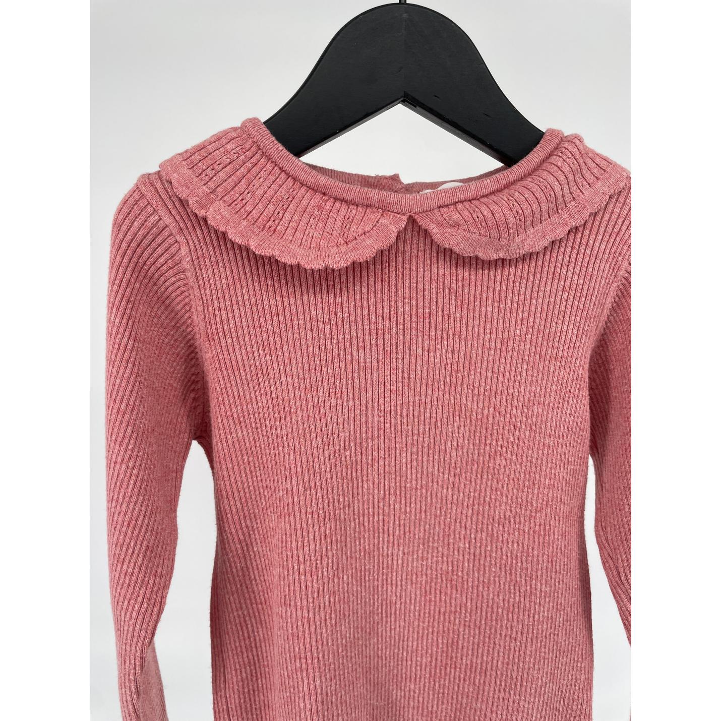 Top Roze Rib Kraagje Maat 104; Afbeelding: 3