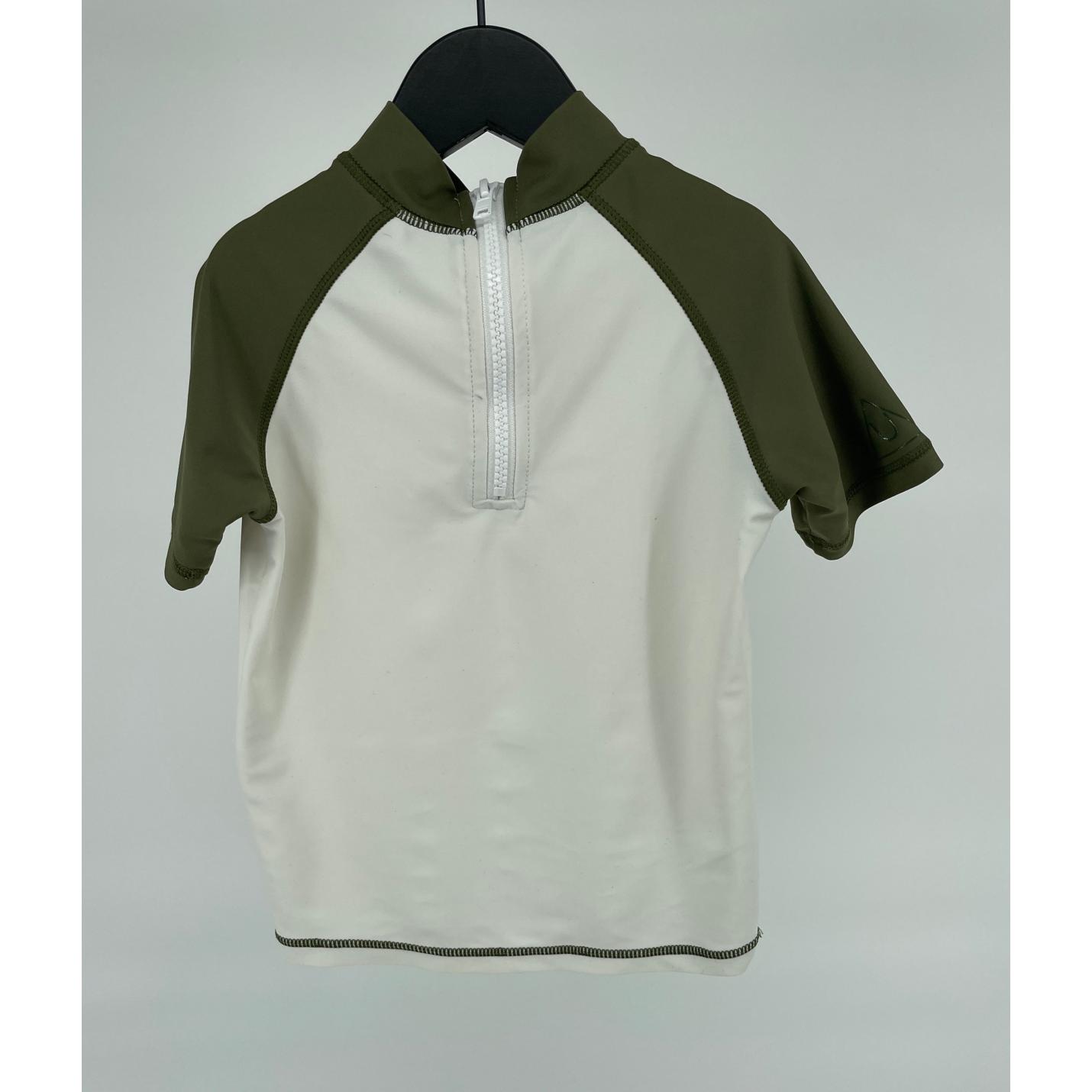 UV Surf Shirt Korte Mouw Wit Groen Maat 110; Afbeelding: 2