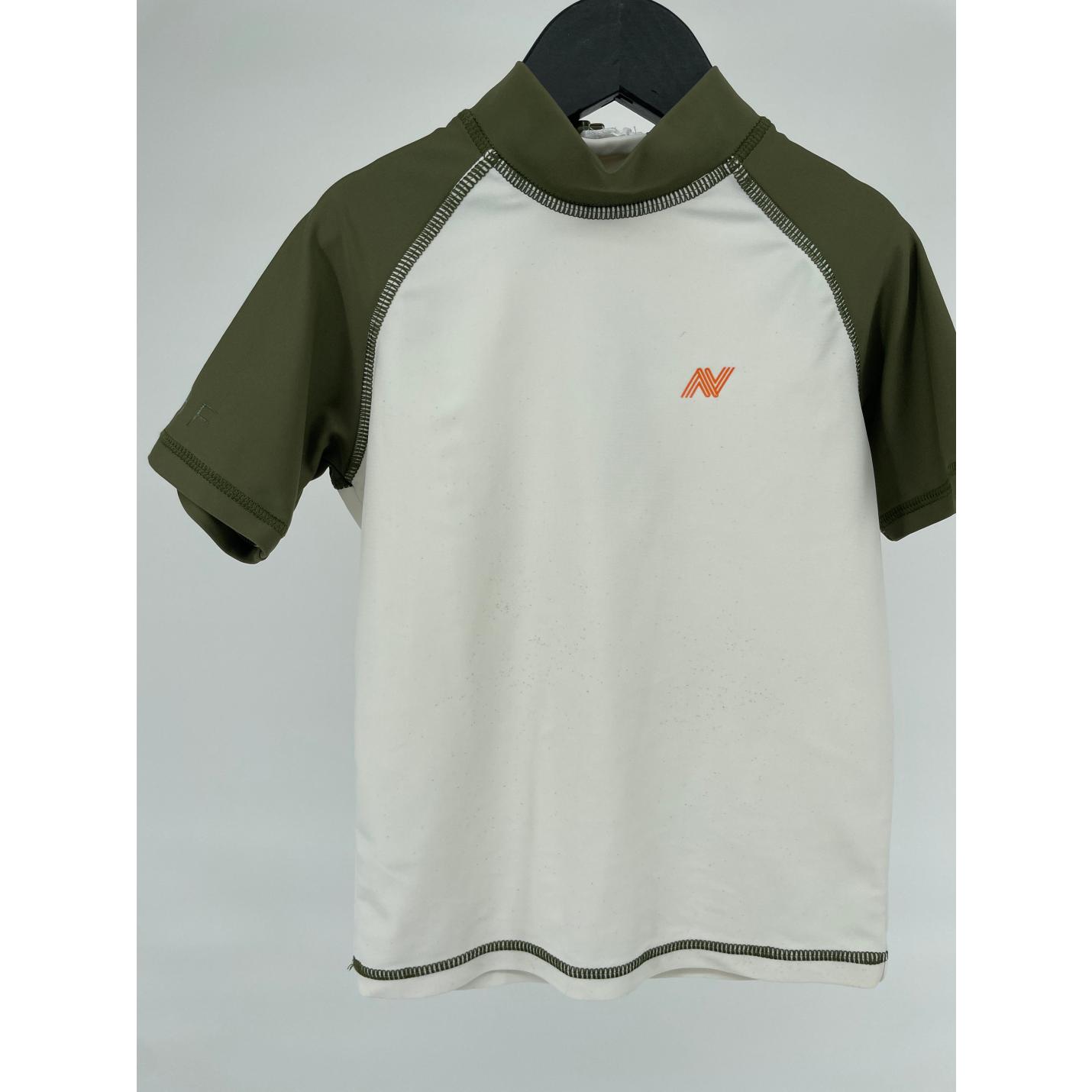 UV Surf Shirt Korte Mouw Wit Groen Maat 110; Afbeelding: 3