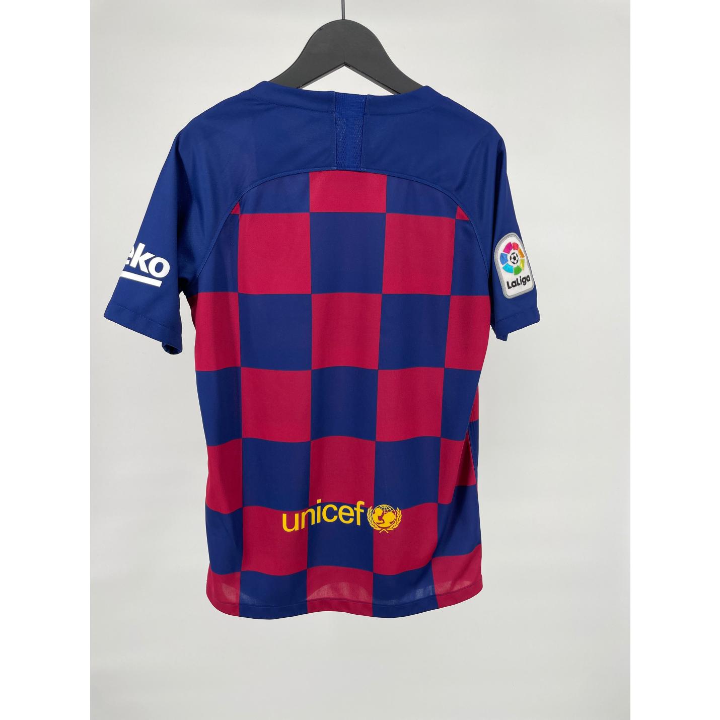 Voetbalshirt FC Barcelona Donkerblauw Rood Geblokt Maat 146 / 152; Afbeelding: 2