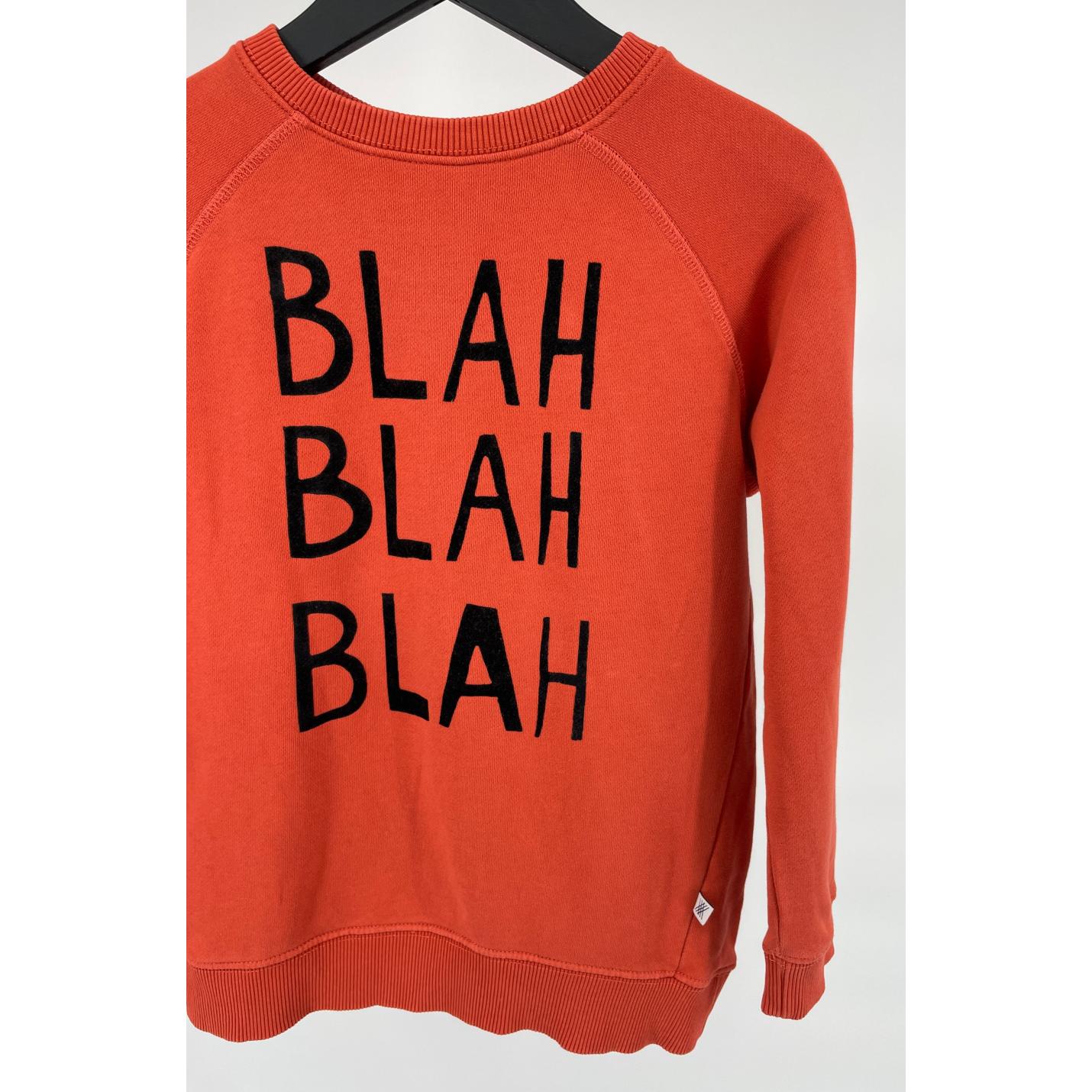 Trui Oranje Rood Blah Blah Blah Maat 128; Afbeelding: 3