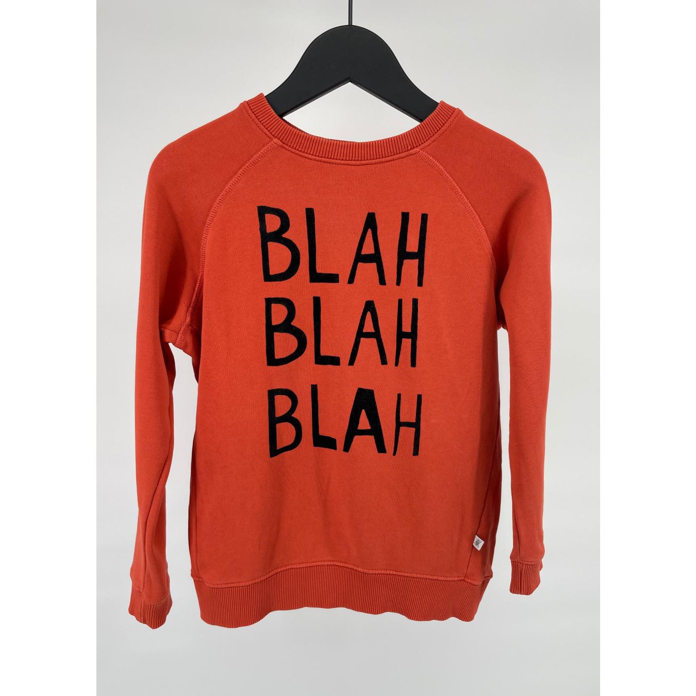 Trui Oranje Rood Blah Blah Blah Maat 128