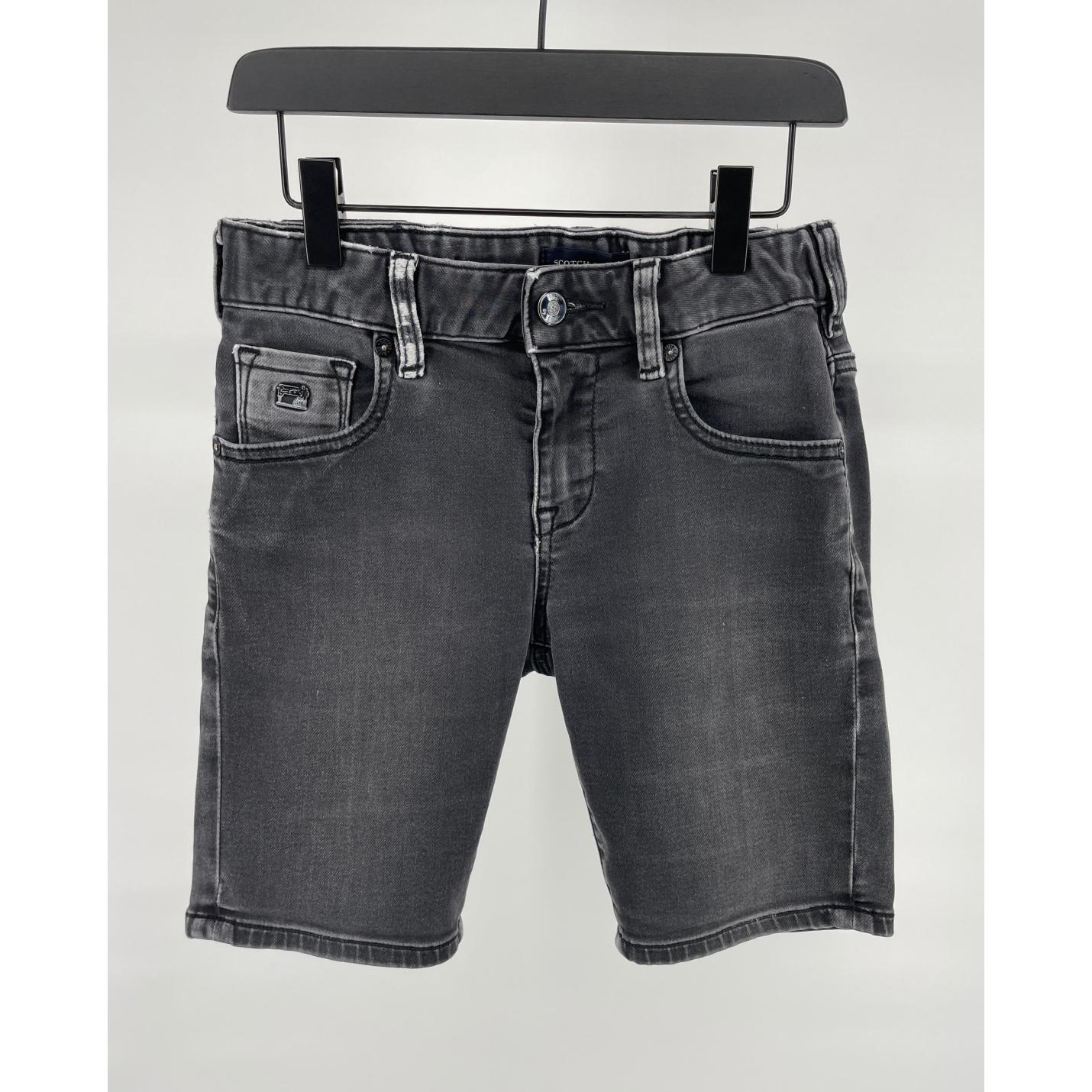 Korte Broek Donkergrijs Denim Maat 140