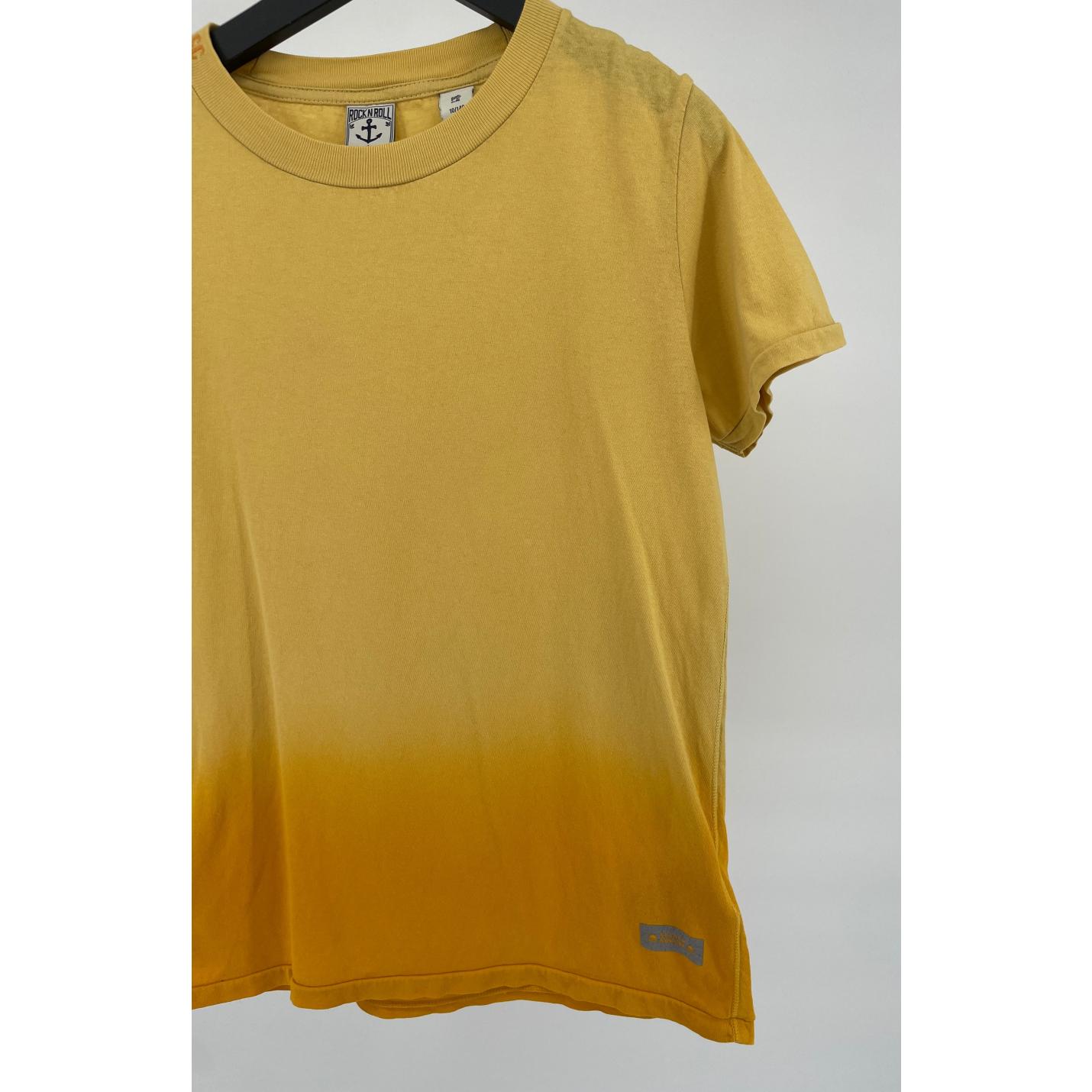 T-shirt Geel Dip Dye Oranje Maat 140; Afbeelding: 3