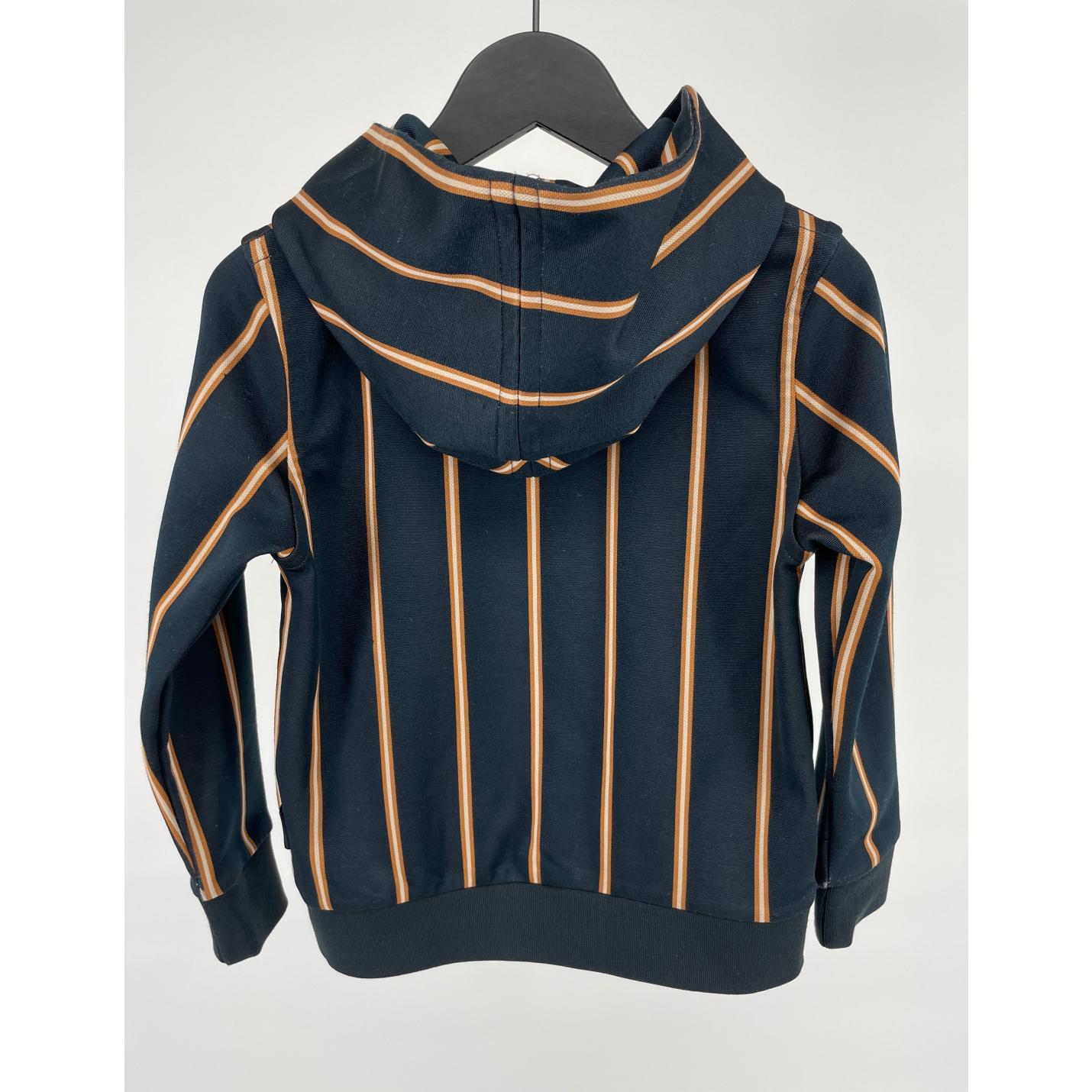 Hoodie Donkerblauw Strepen Maat 116; Afbeelding: 2