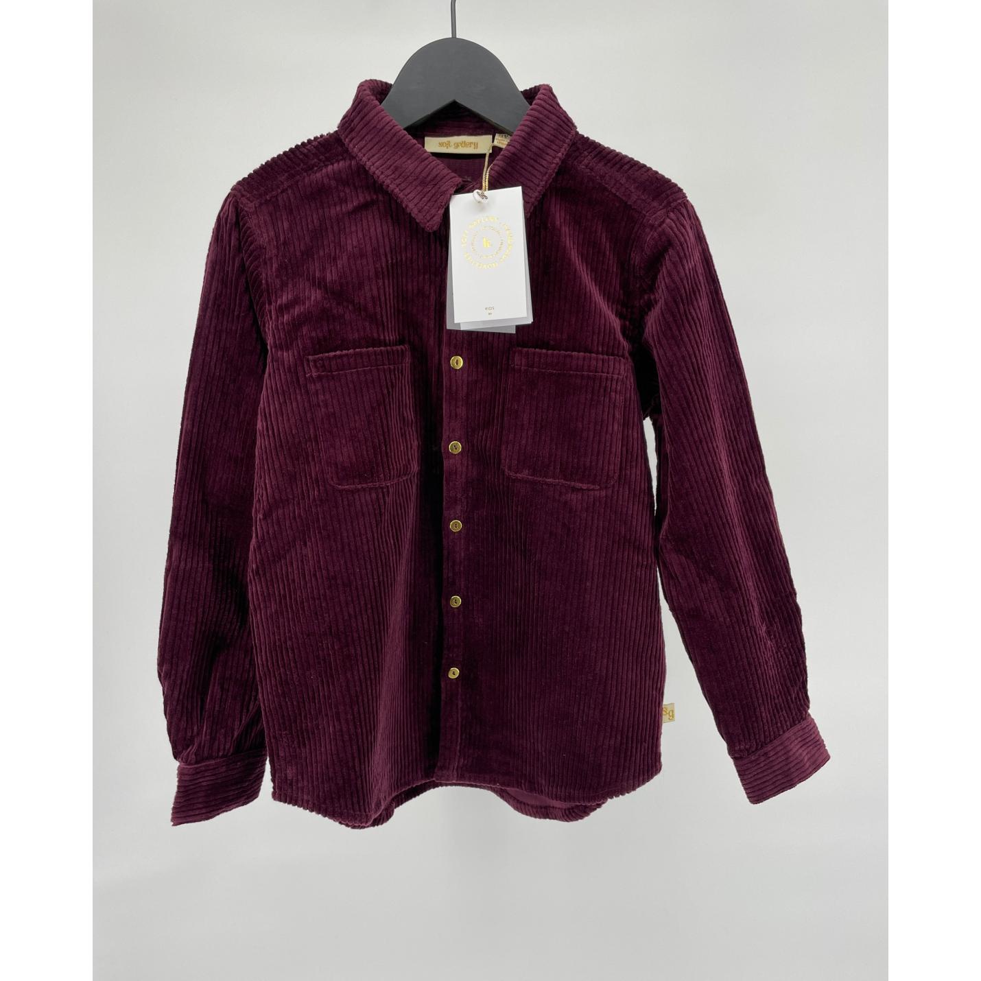 Soft Gallery Blouse Overhemd Bordeaux Corduroy - 134 - Nieuw