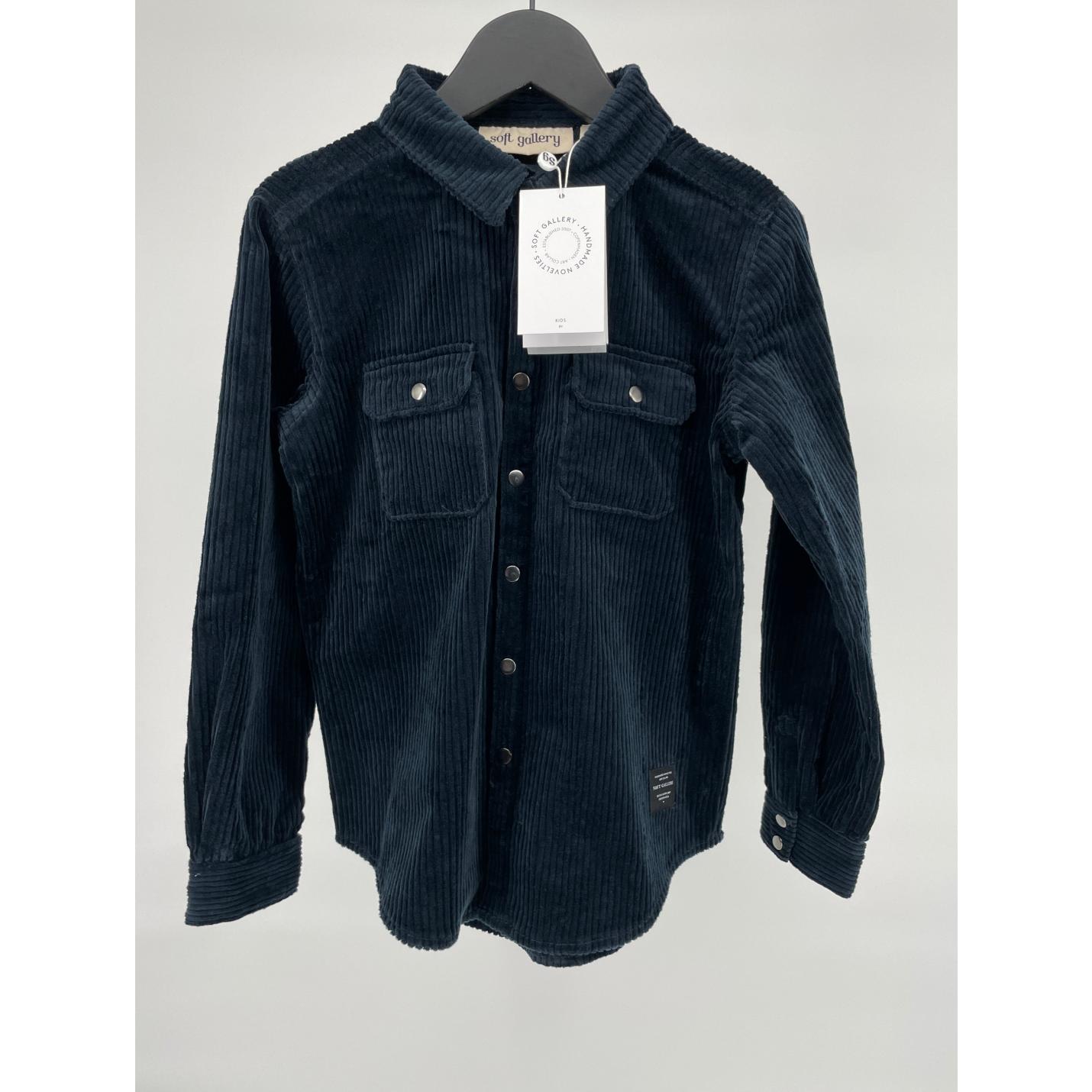 Soft Gallery Overhemd Donkerblauw Corduroy Maat 134