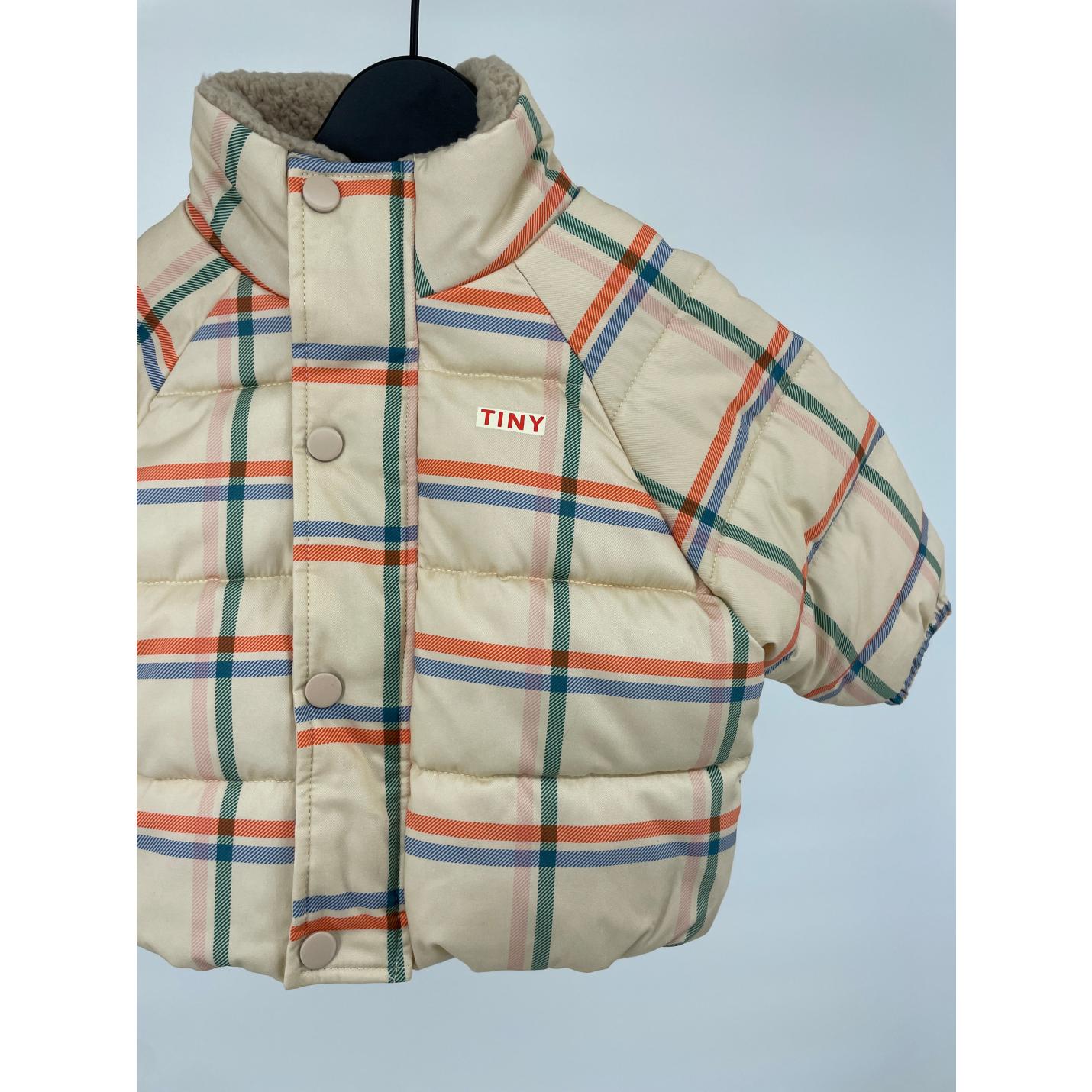 Winterjas Beige Geruit Maat 86; Afbeelding: 4