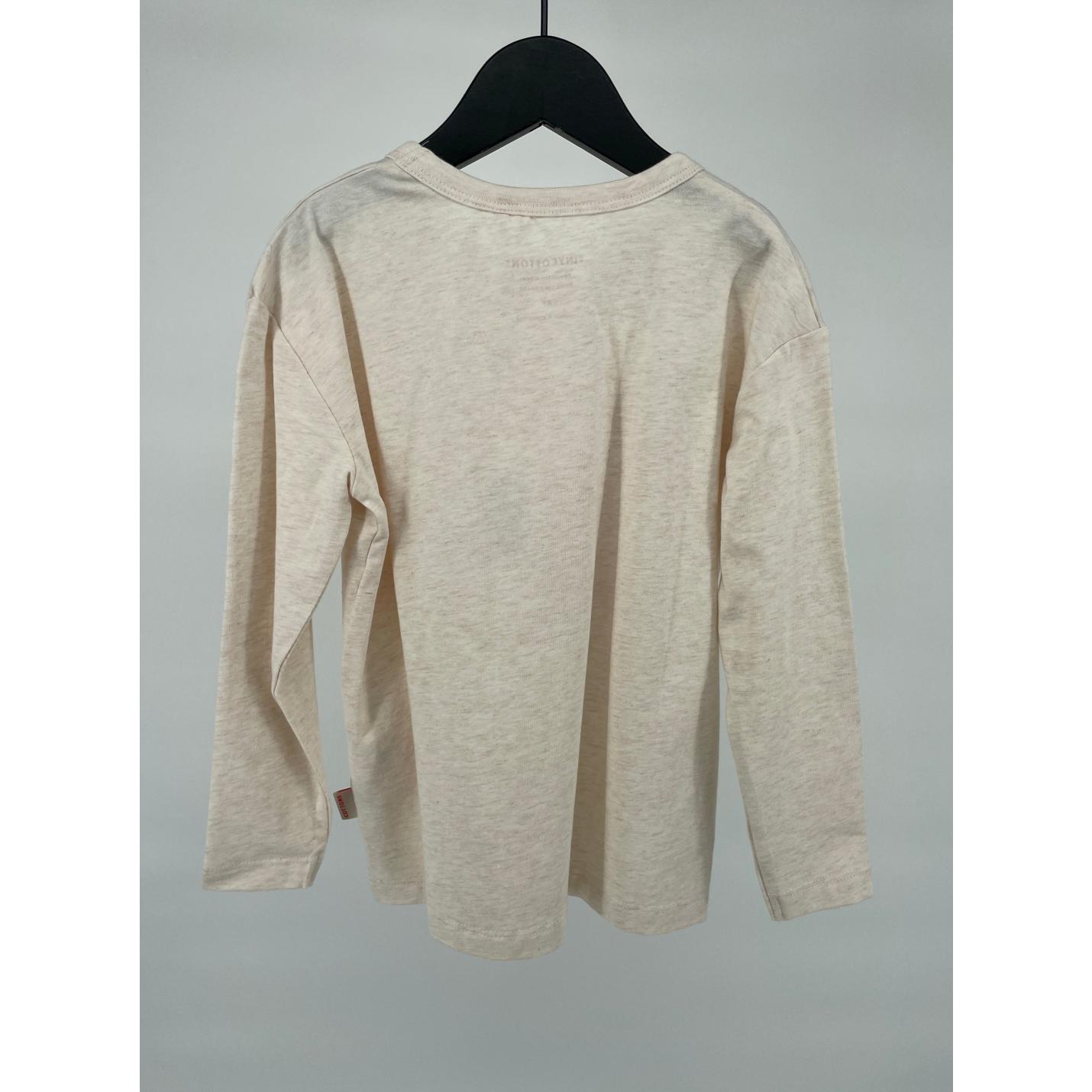 Longsleeve Beige met Tekst Maat 104; Afbeelding: 3