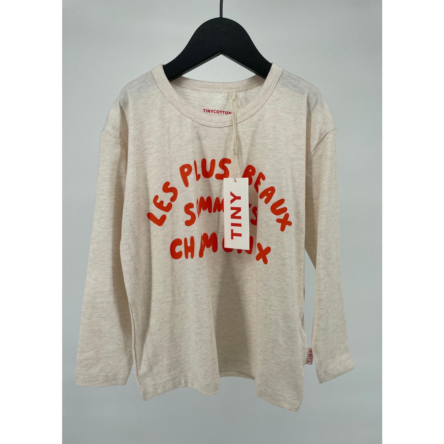 Longsleeve Beige met Tekst Maat 104