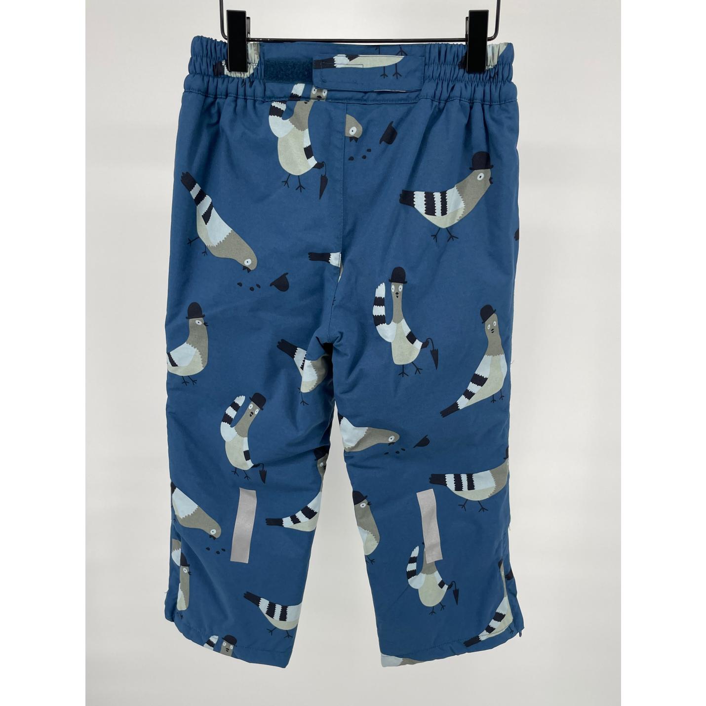 Sneeuwbroek Blauw Duiven Print Maat 116; Afbeelding: 2